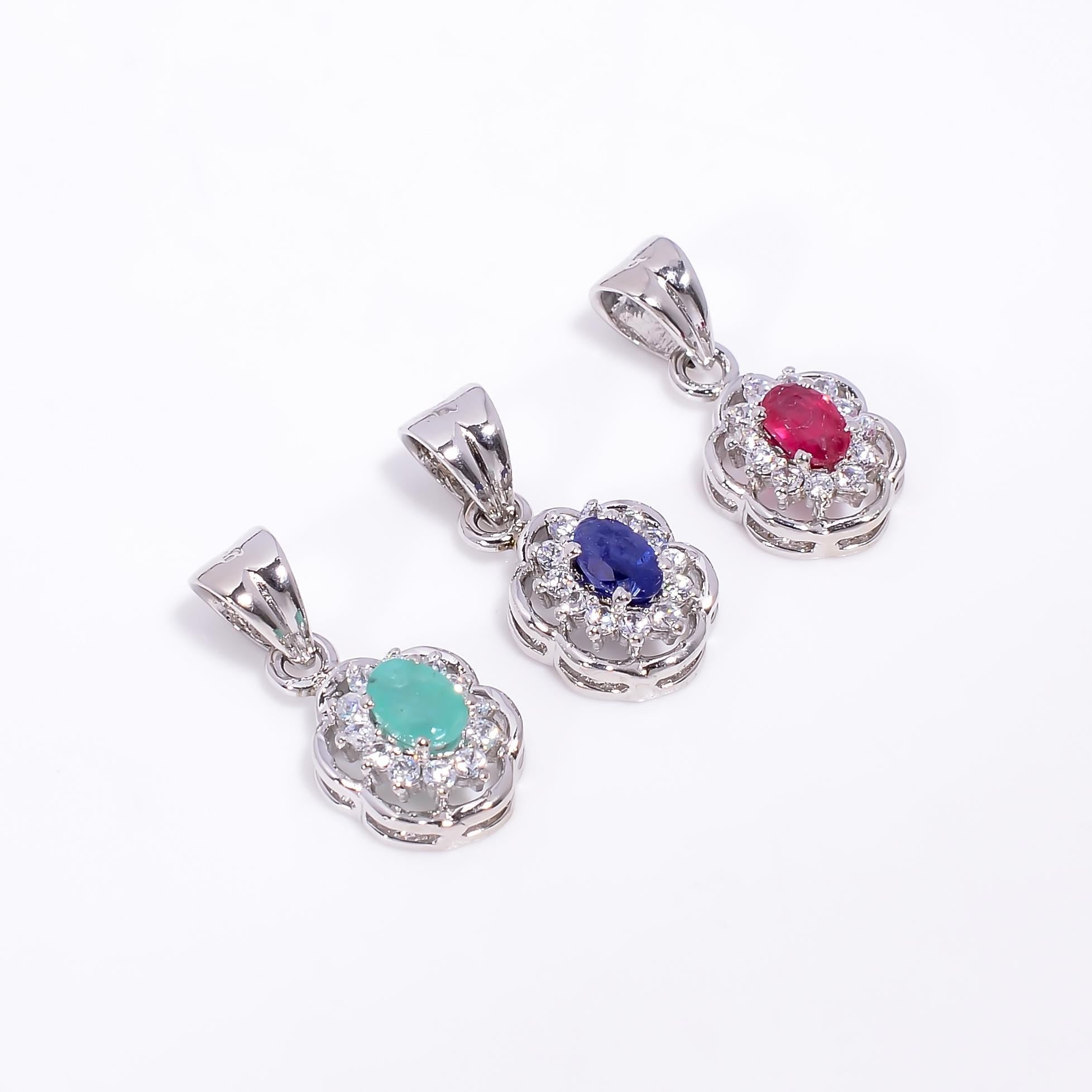 Pink Ruby Pendant: Handmade 925 Sterling Silver, Oval Gemstone (4x6mm)