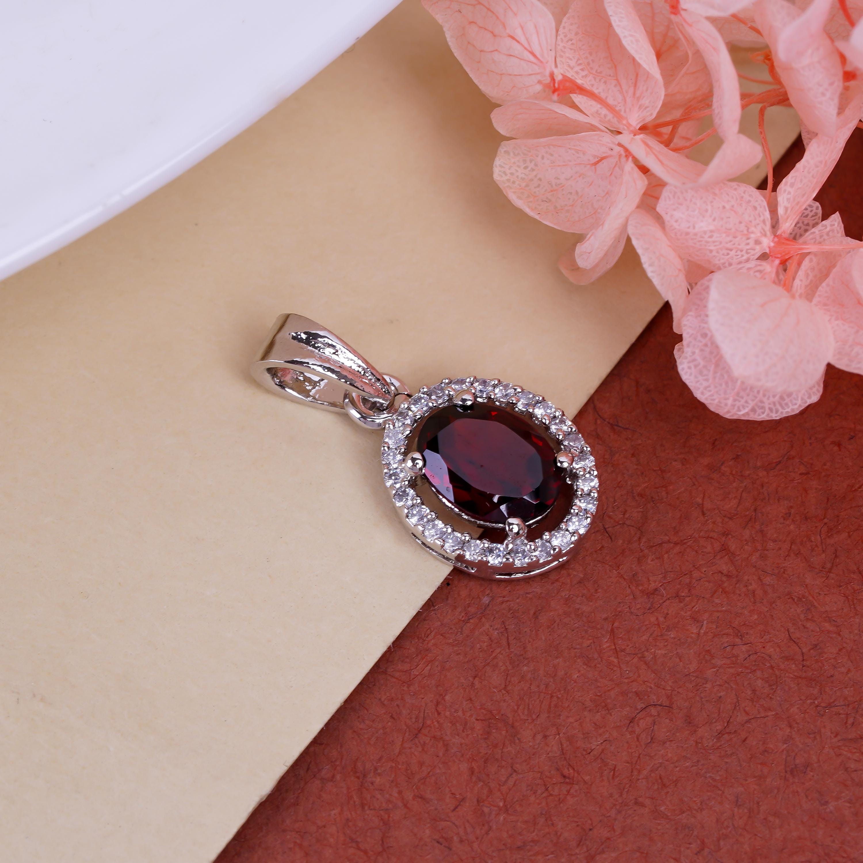 Amethyst, Citrine & Garnet Pendant: Handmade Sterling Silver Boho Necklace