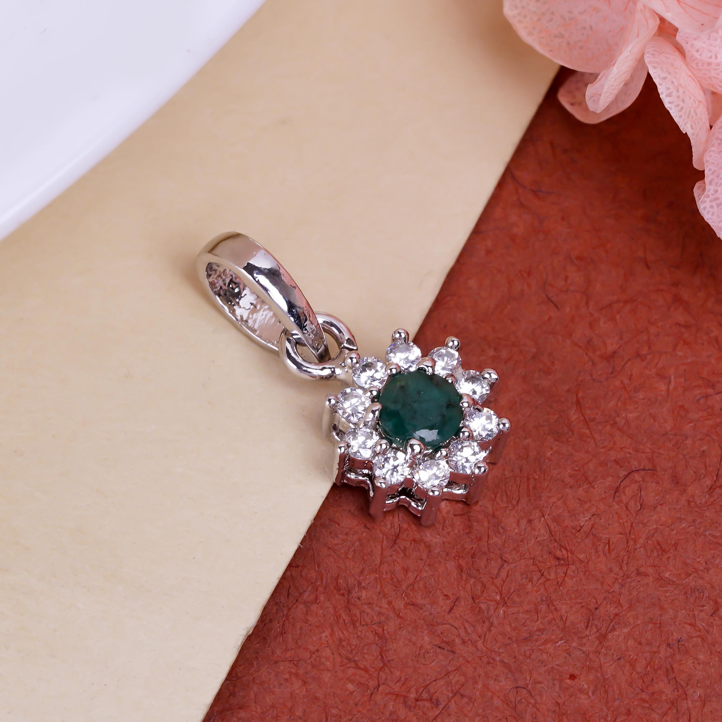 Sterling Silver Ruby Pendant: Floral Starburst, Fine Jewelry