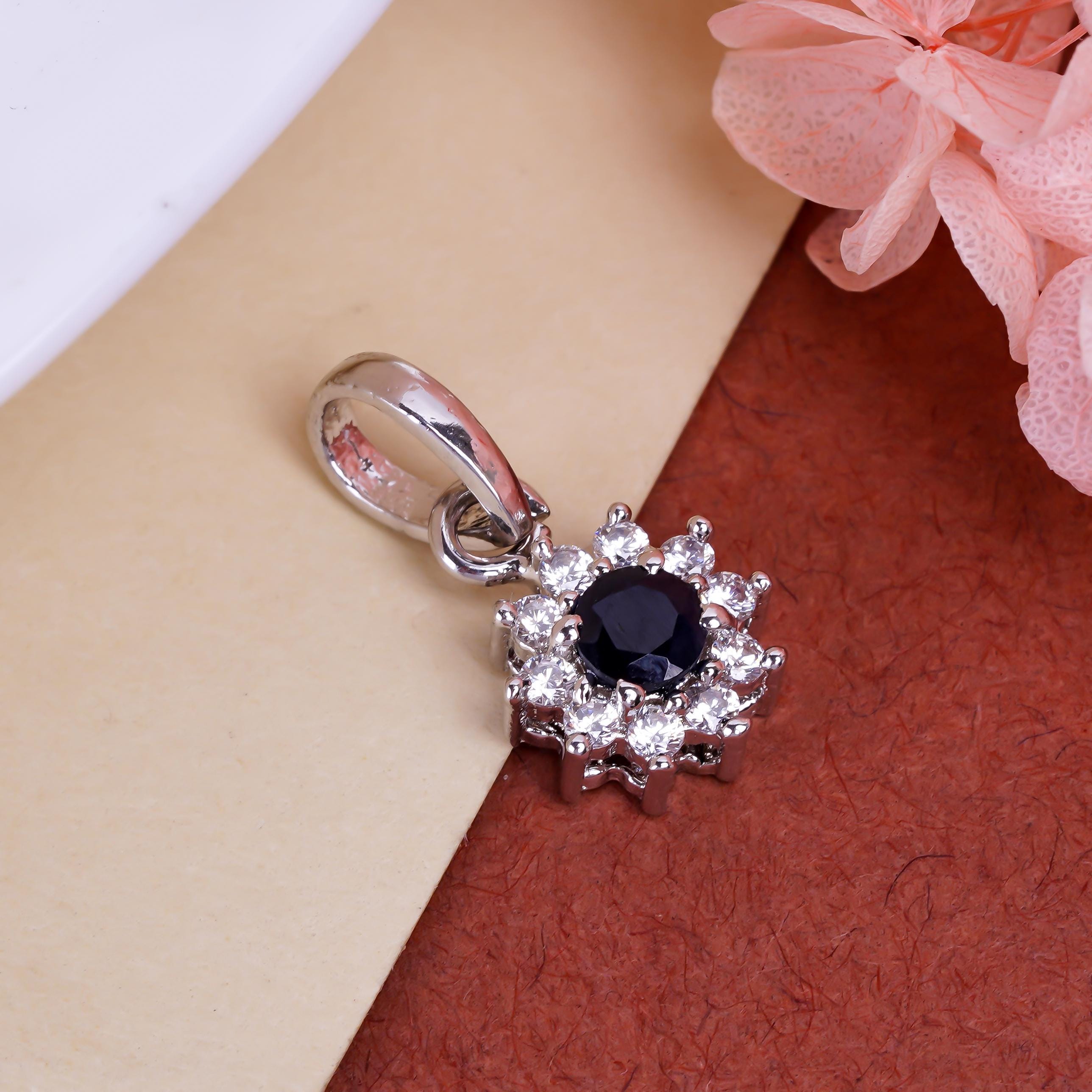 Sterling Silver Ruby Pendant: Floral Starburst, Fine Jewelry