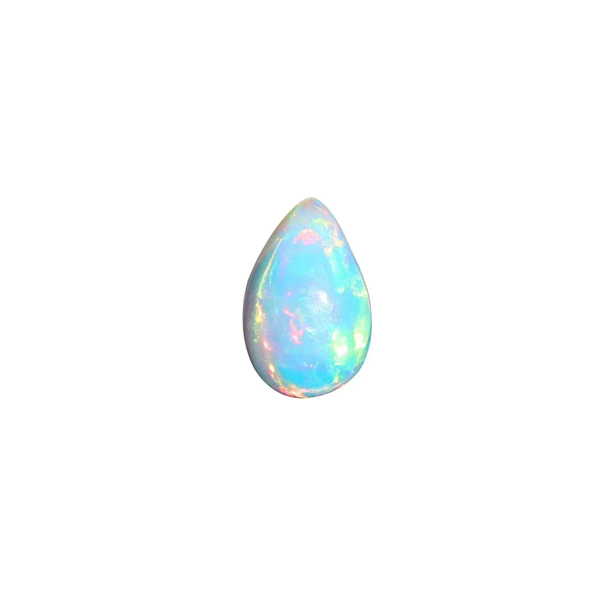 2.53 Carat Pear Shape Ethiopian Fire Opal Cabochon: Ring or Pendant Stone loose gemstones