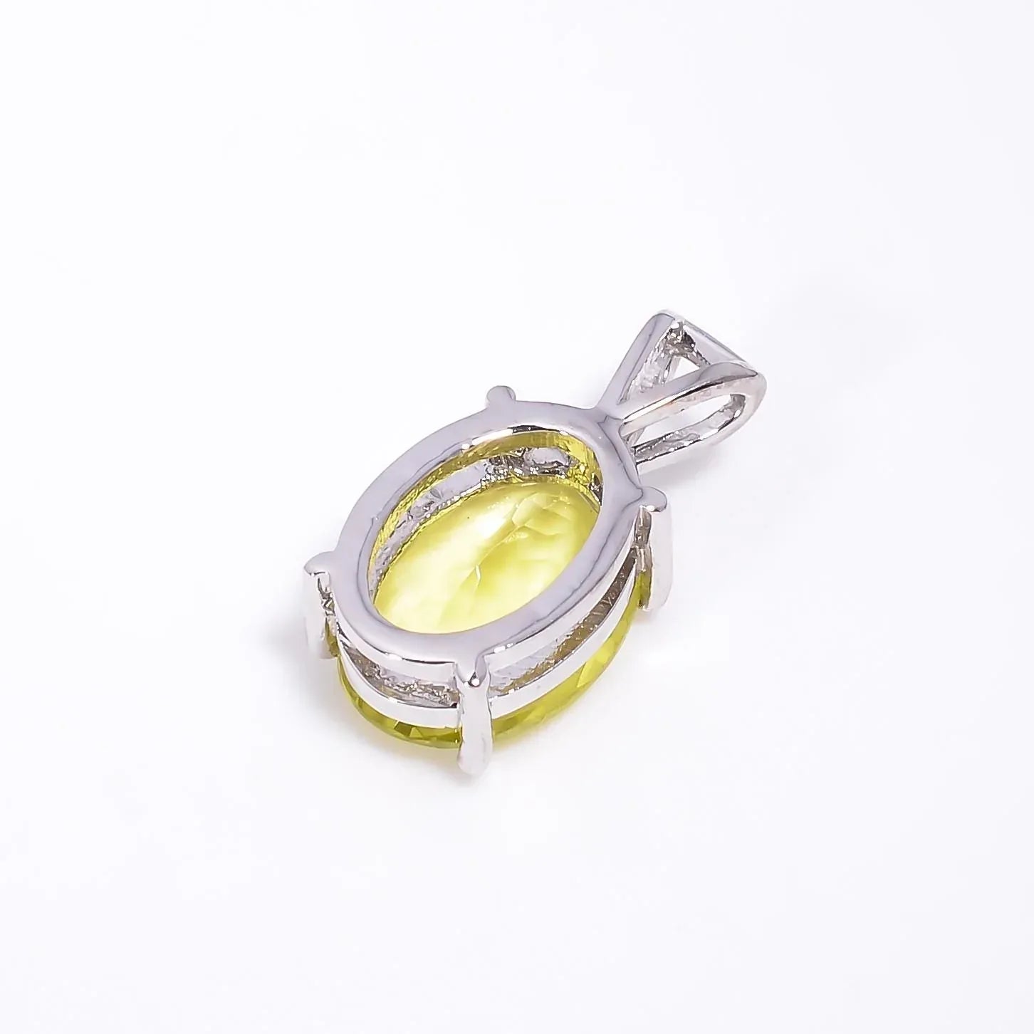 Handmade Lemon Quartz Pendant: 925 Sterling Silver Boho Jewelry