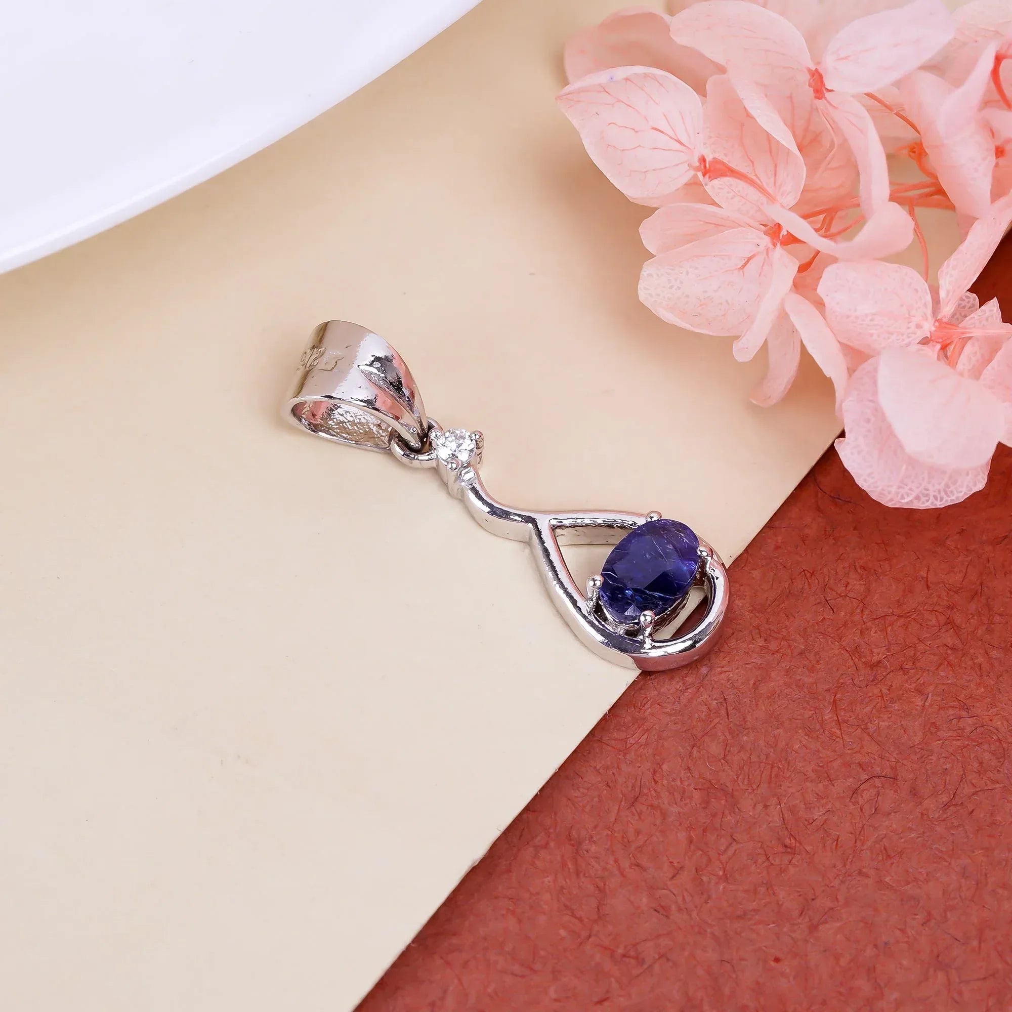 Handmade Sterling Silver Emerald, Ruby & Sapphire Pendant