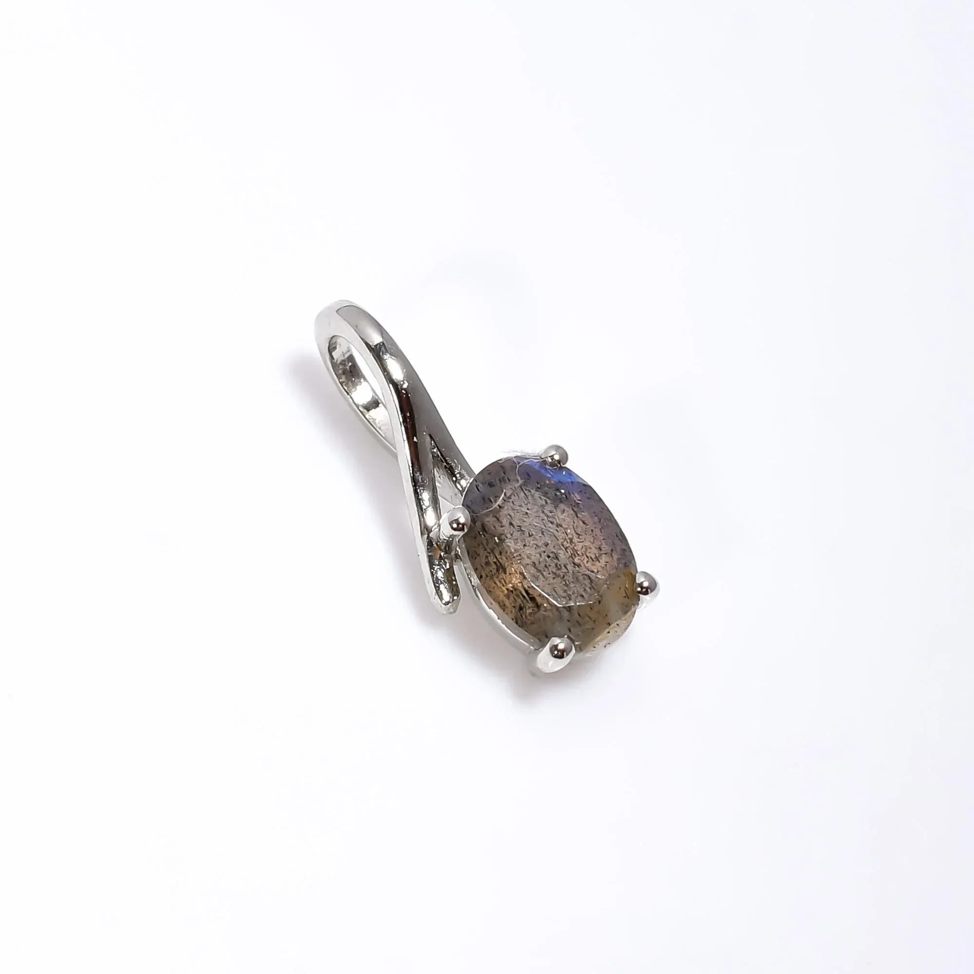 Labradorite Gemstone Pendant: 925 Sterling Silver Oval Jewelry Jewelry