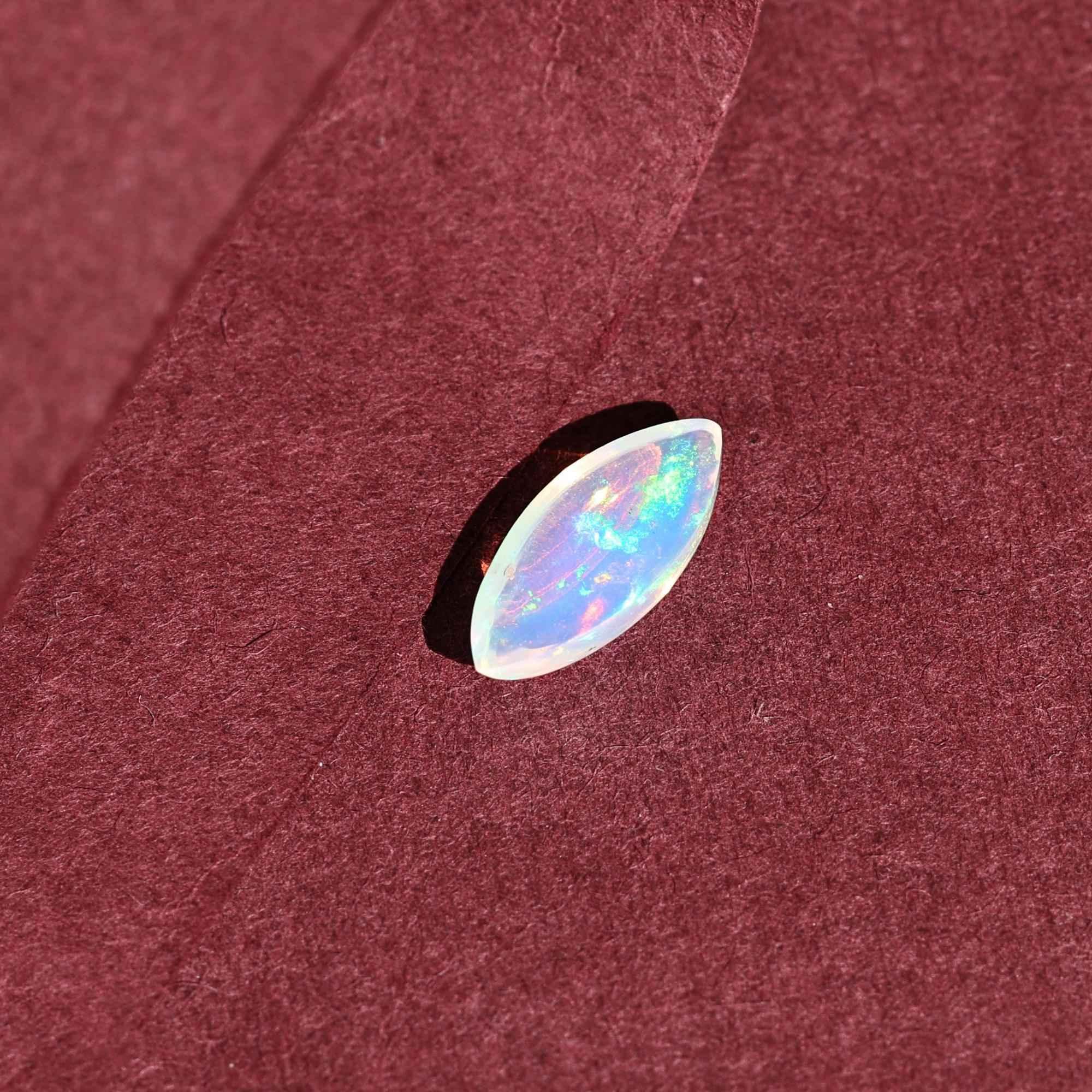 Marquise Ethiopian Opal Cabochon 1.16 Carat AAA Fire Opal Loose Stone loose gemstones