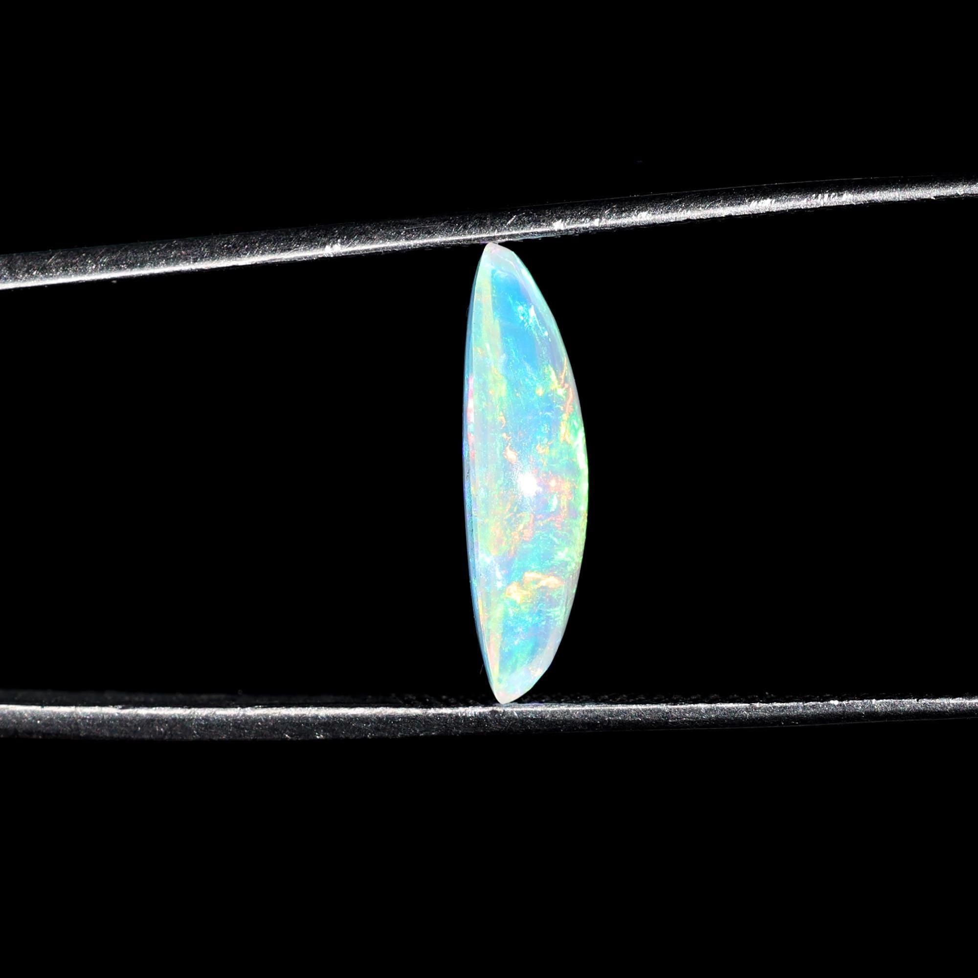 1.90 Carat White Ethiopian Opal Cabochon: Marquise Gemstone Pendant