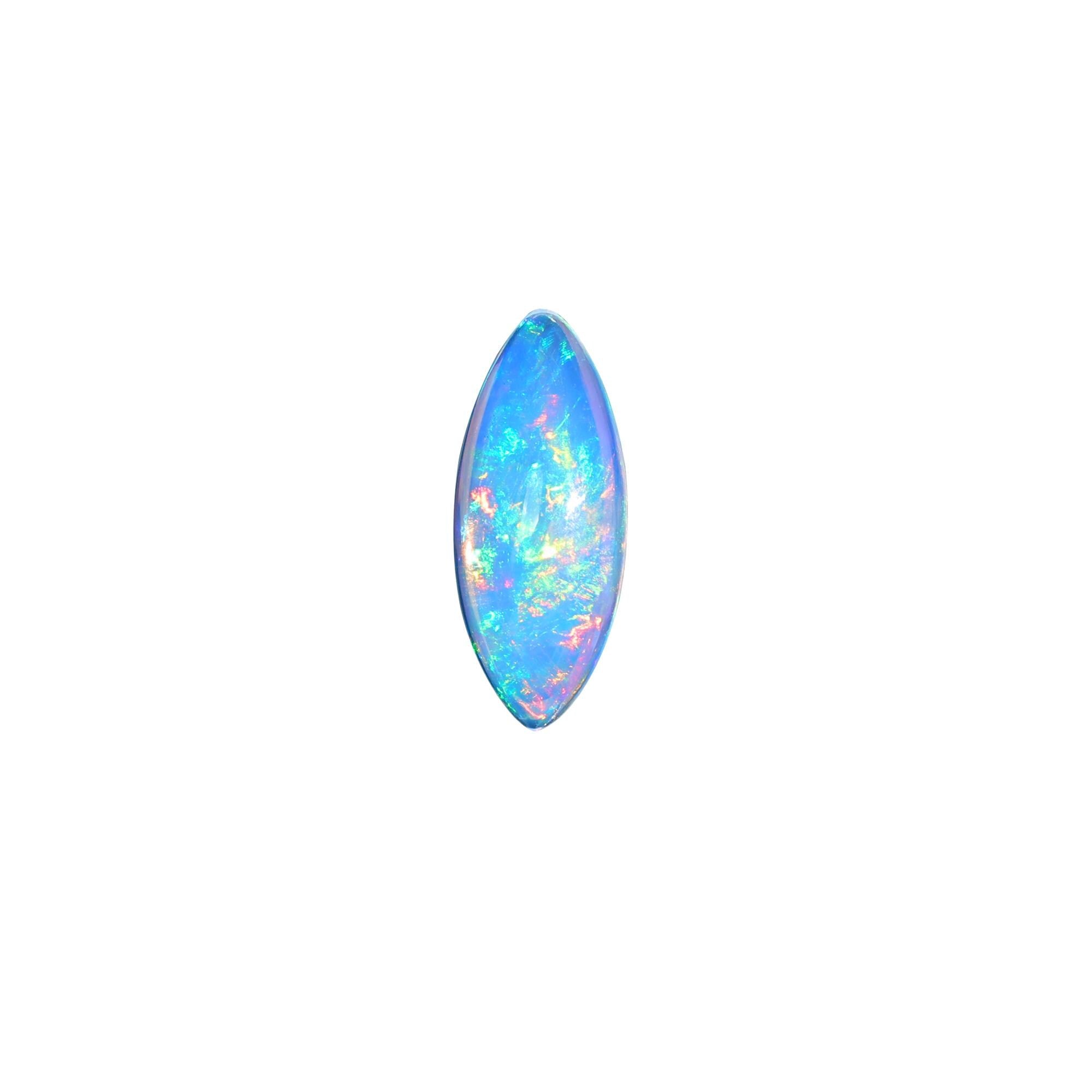 1.90 Carat White Ethiopian Opal Cabochon: Marquise Gemstone Pendant