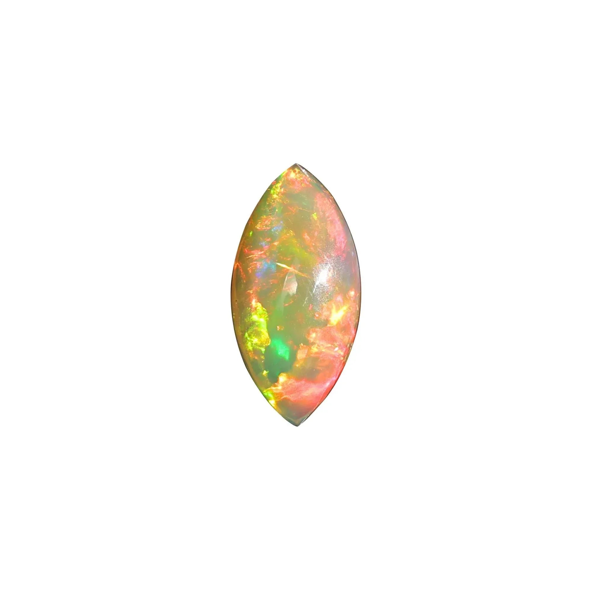 Ethiopian Fire Opal Cabochon: 2.10 Carat Marquise Gemstone loose gemstones