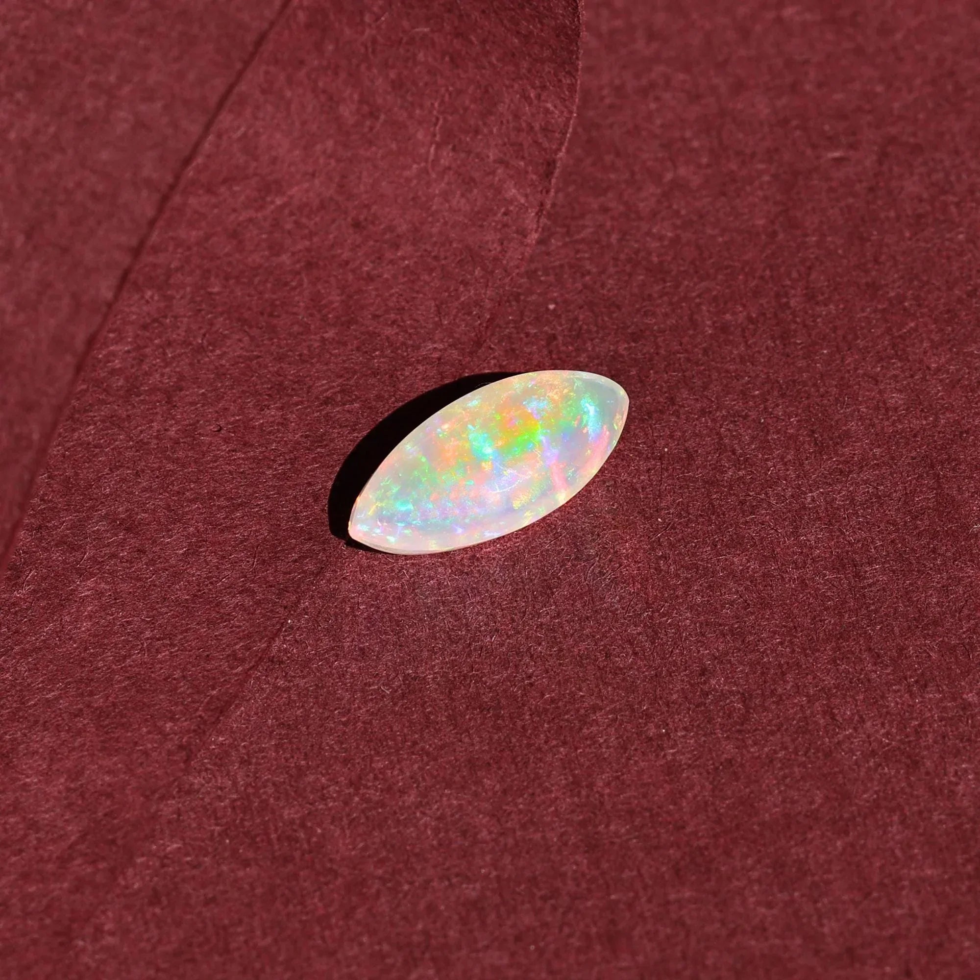 Ethiopian Opal Gemstone 3.15 Carat Marquise Cabochon for Exquisite Jewelry loose gemstones
