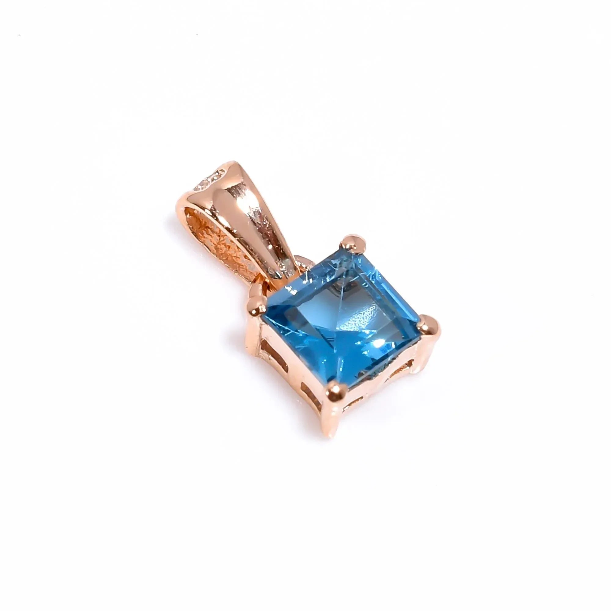 London Blue Topaz Pendant: 925 Sterling Silver, Handmade Gemstone Jewelry Jewelry