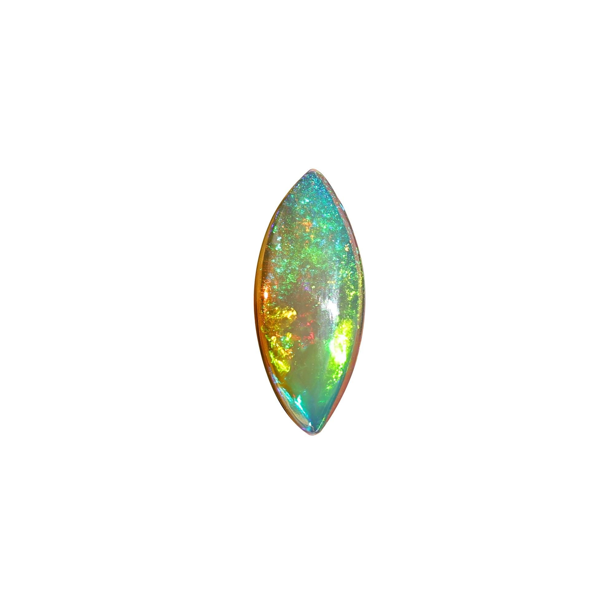 Natural Yellow Fire Ethiopian Opal Cabochon: 1.90 Carat Loose Gemstone