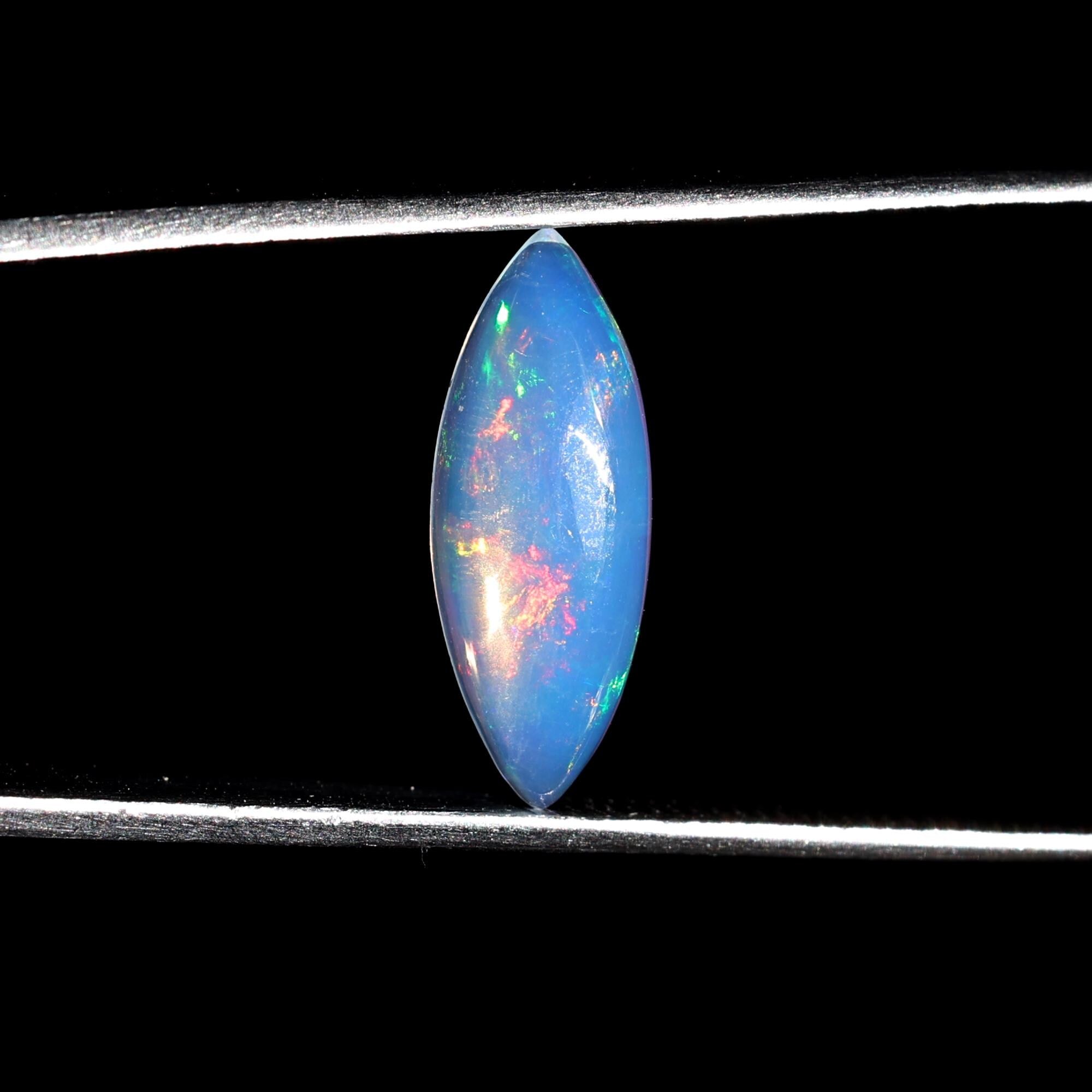 1.62 Carat Ethiopian Welo Opal Cabochon: Rainbow Flash Gemstone