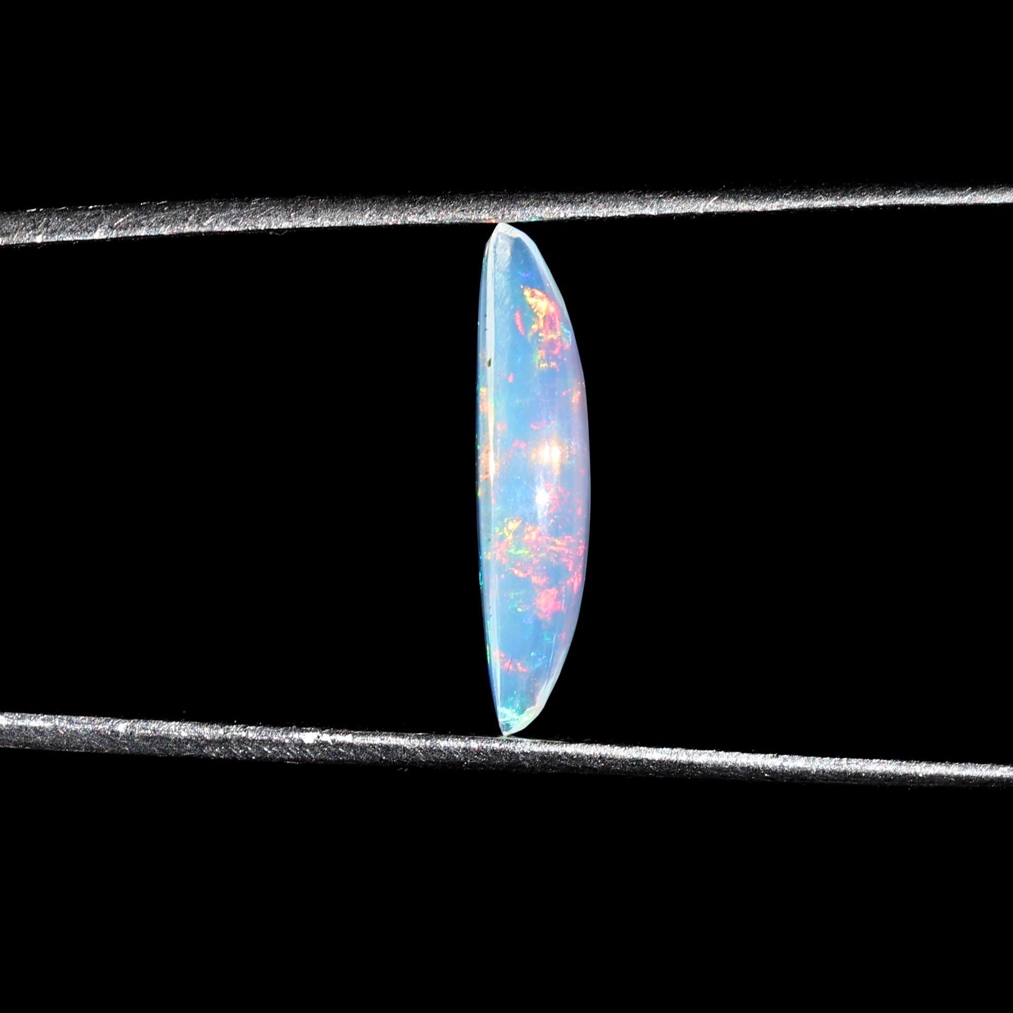 1.62 Carat Ethiopian Welo Opal Cabochon: Rainbow Flash Gemstone