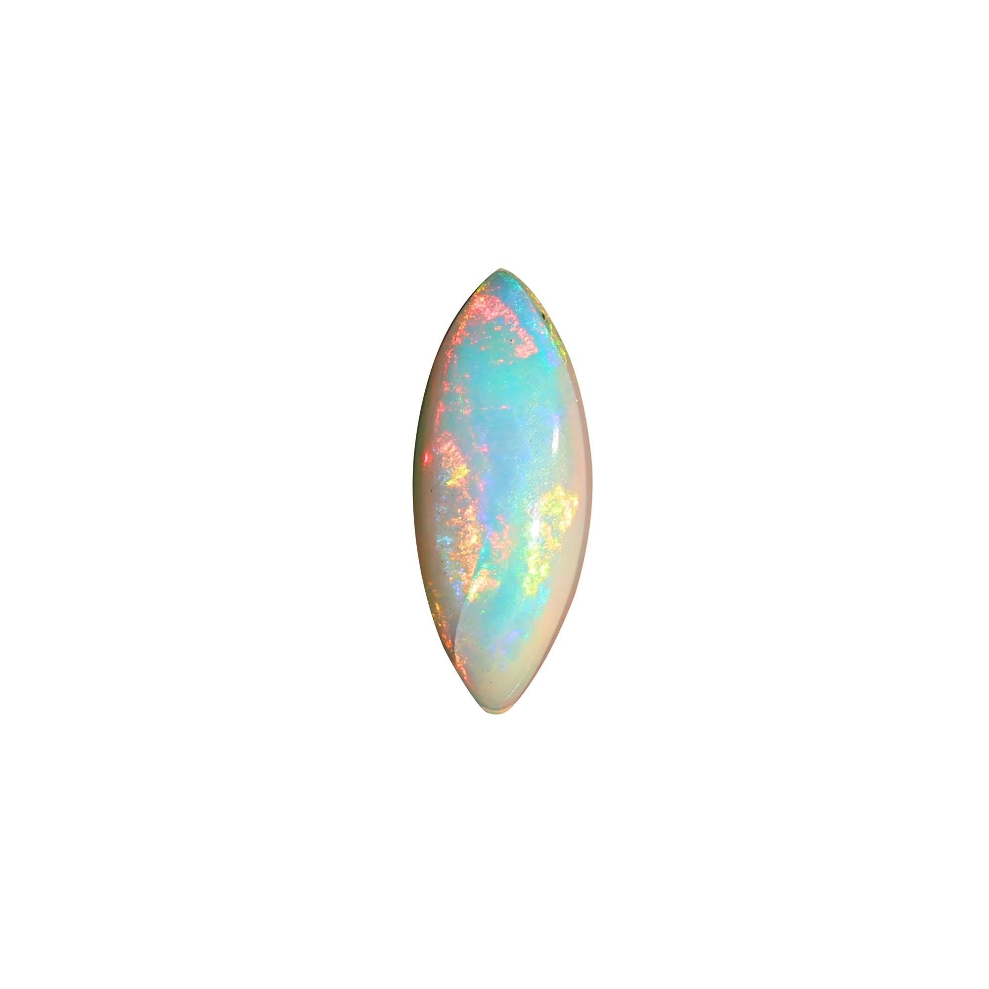 Ethiopian Opal Gemstone: 1.58 Carat Marquise Cabochon for Jewelry