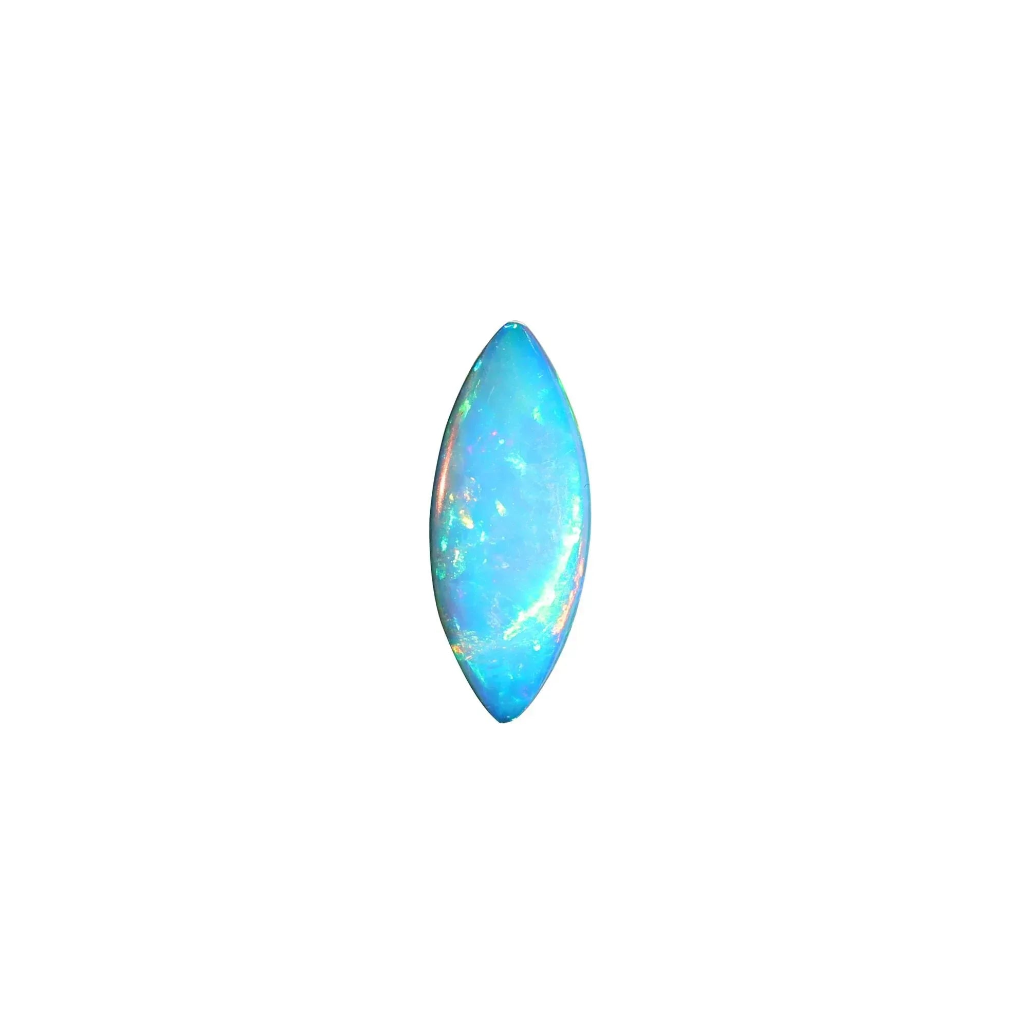 Ethiopian White Opal Cabochon: 1.42 Carat Marquise Fire Opal - October Birthstone loose gemstones