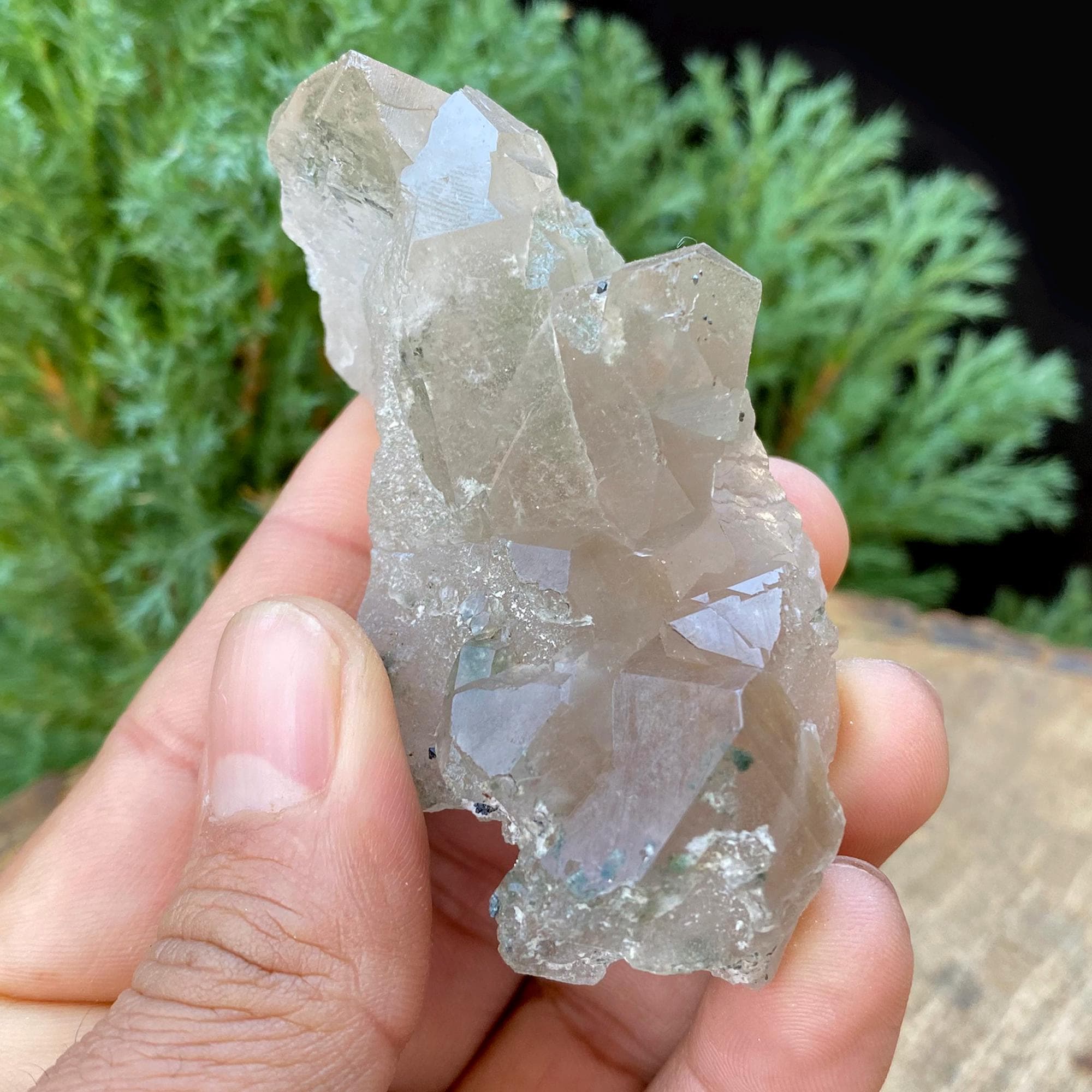 Smoky Quartz Crystal Cluster: Raw Healing Stone 95gm