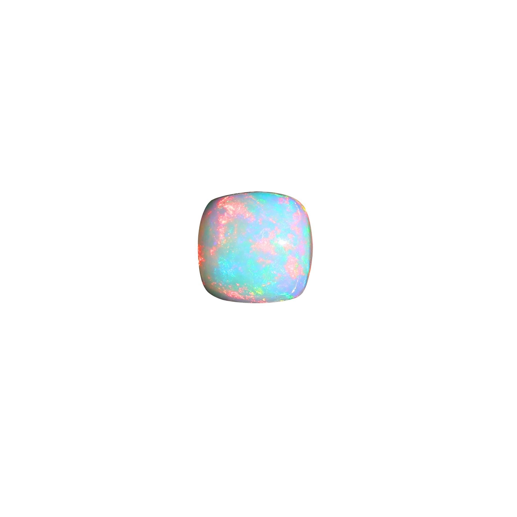 0.70 Ct White Ethiopian Opal Cabochon Gemstone  Ideal for Rings or Pendants