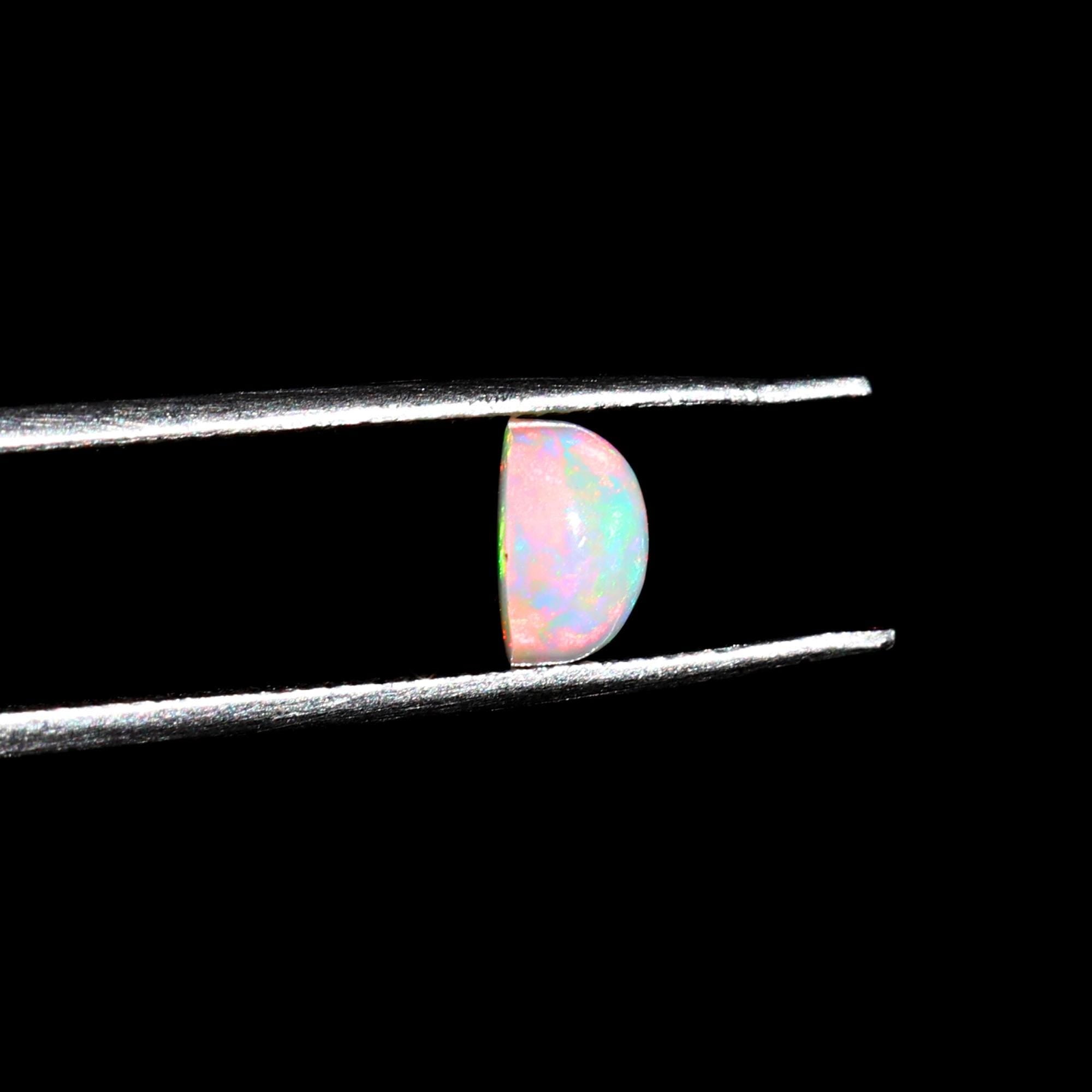 0.70 Ct White Ethiopian Opal Cabochon Gemstone  Ideal for Rings or Pendants