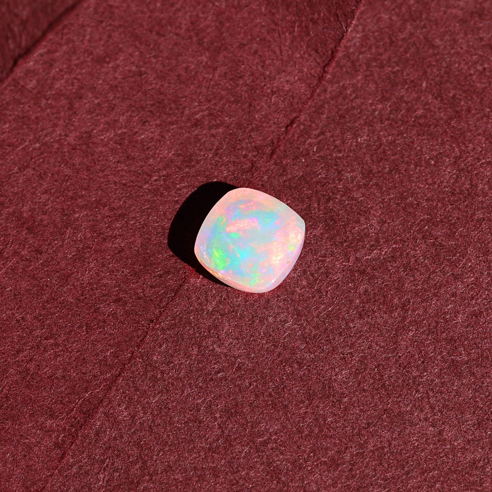 0.70 Ct White Ethiopian Opal Cabochon Gemstone  Ideal for Rings or Pendants