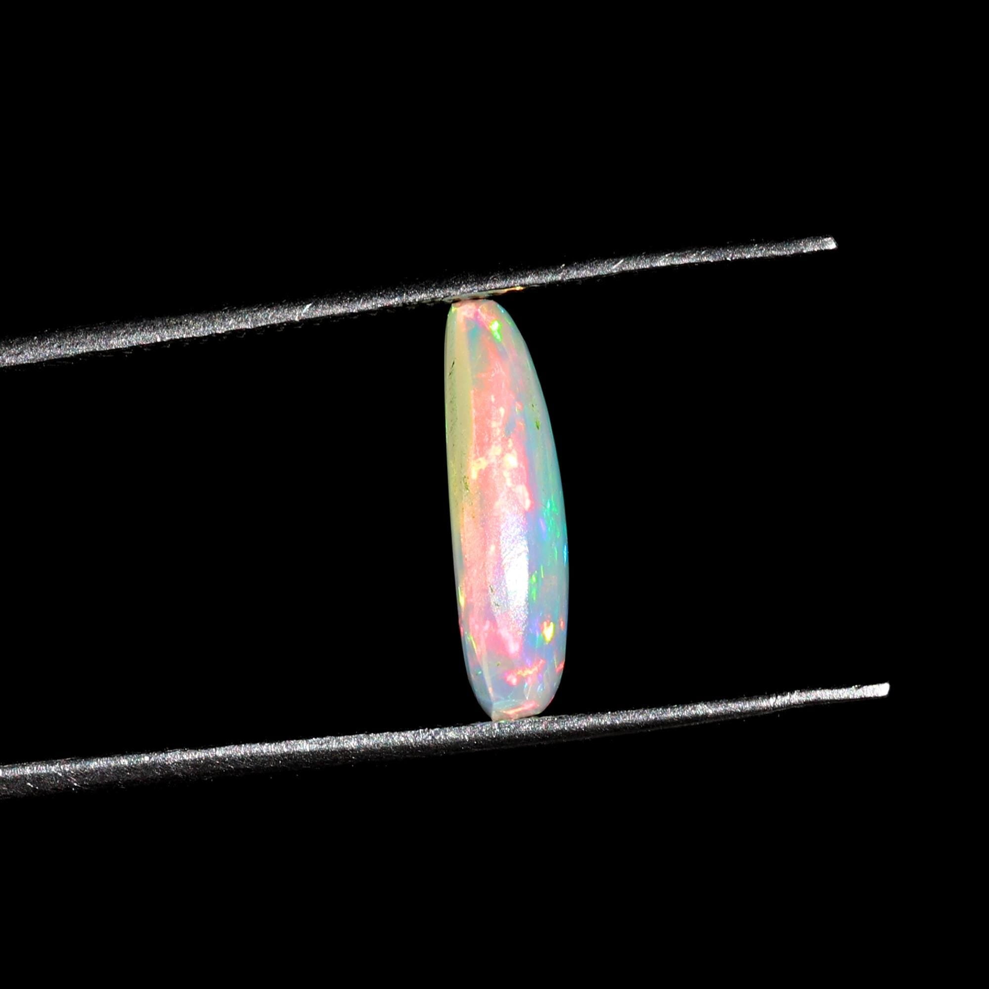 2.32 Carat Opal Gemstone: Natural Ethiopian White Fire Opal for Jewelry Making