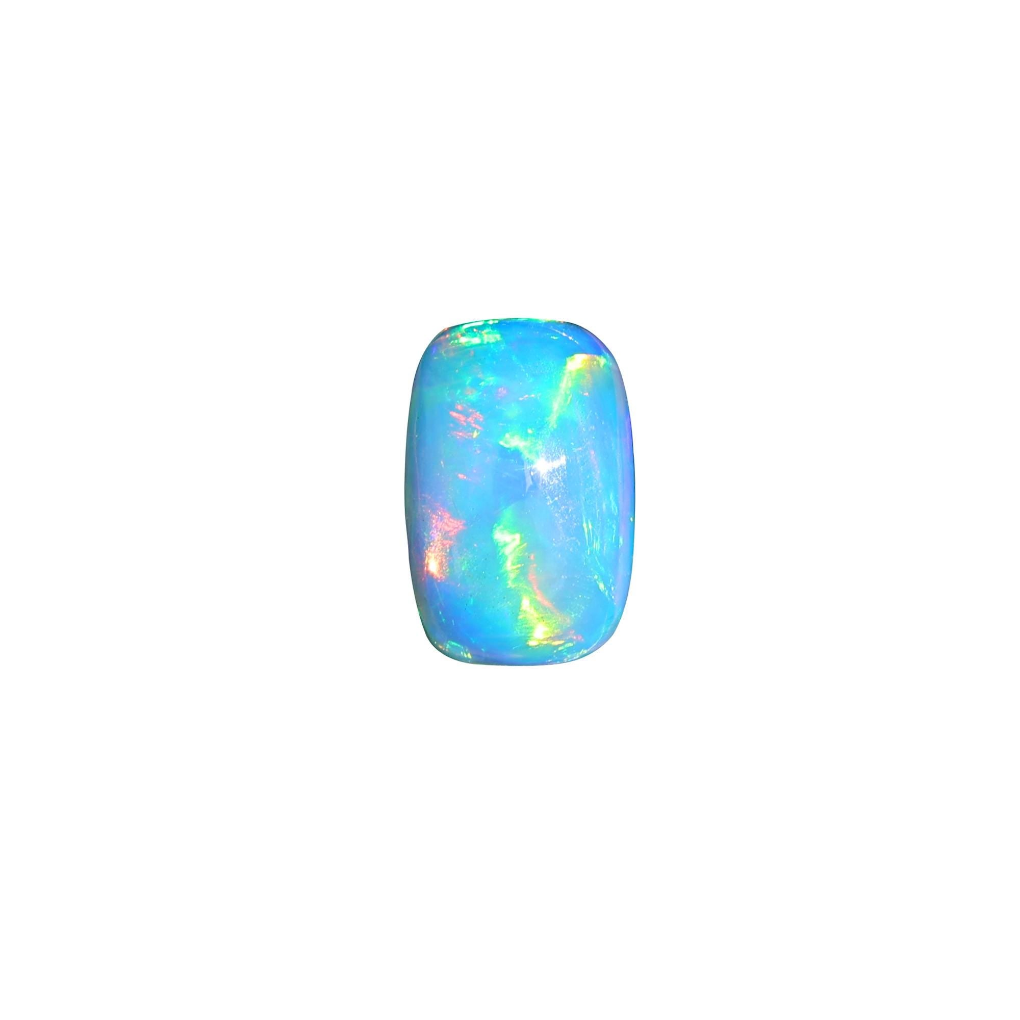Ethiopian Fire Opal Cabochon: 1.85 Carat White Gemstone for Jewelry