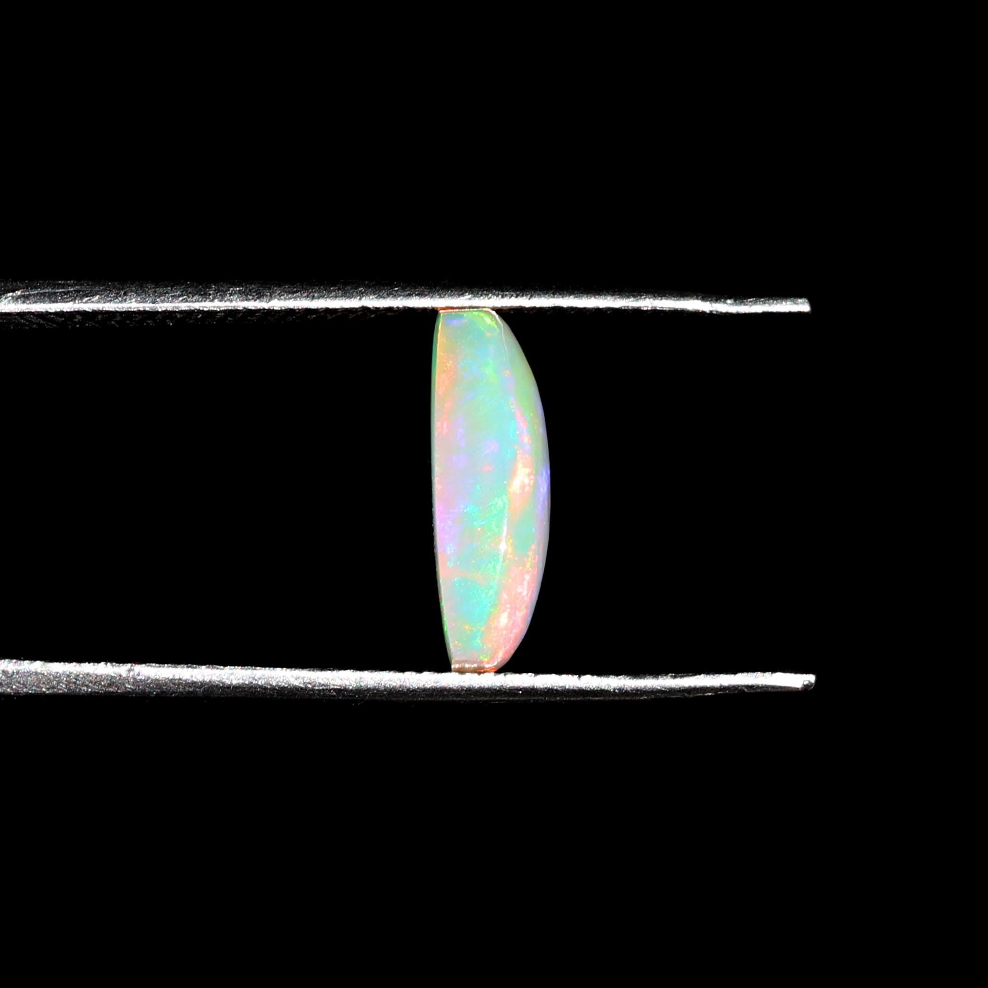 1.70 Carat Welo Fire Opal Cabochon: Ethiopian White Opal Gemstone, Jewelry Making