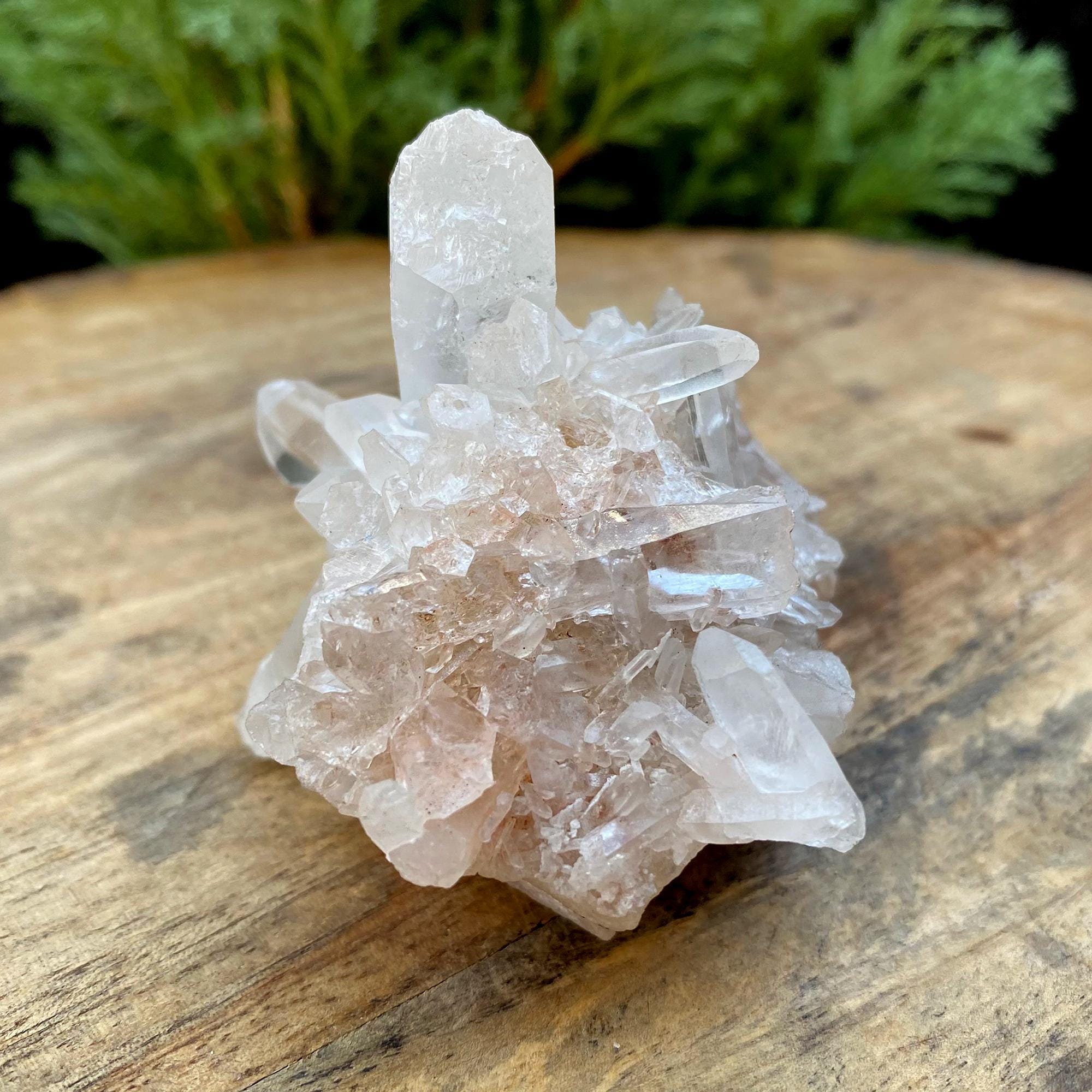 Himalayan Quartz Specimen: White & Pink Healing Crystal 395gm