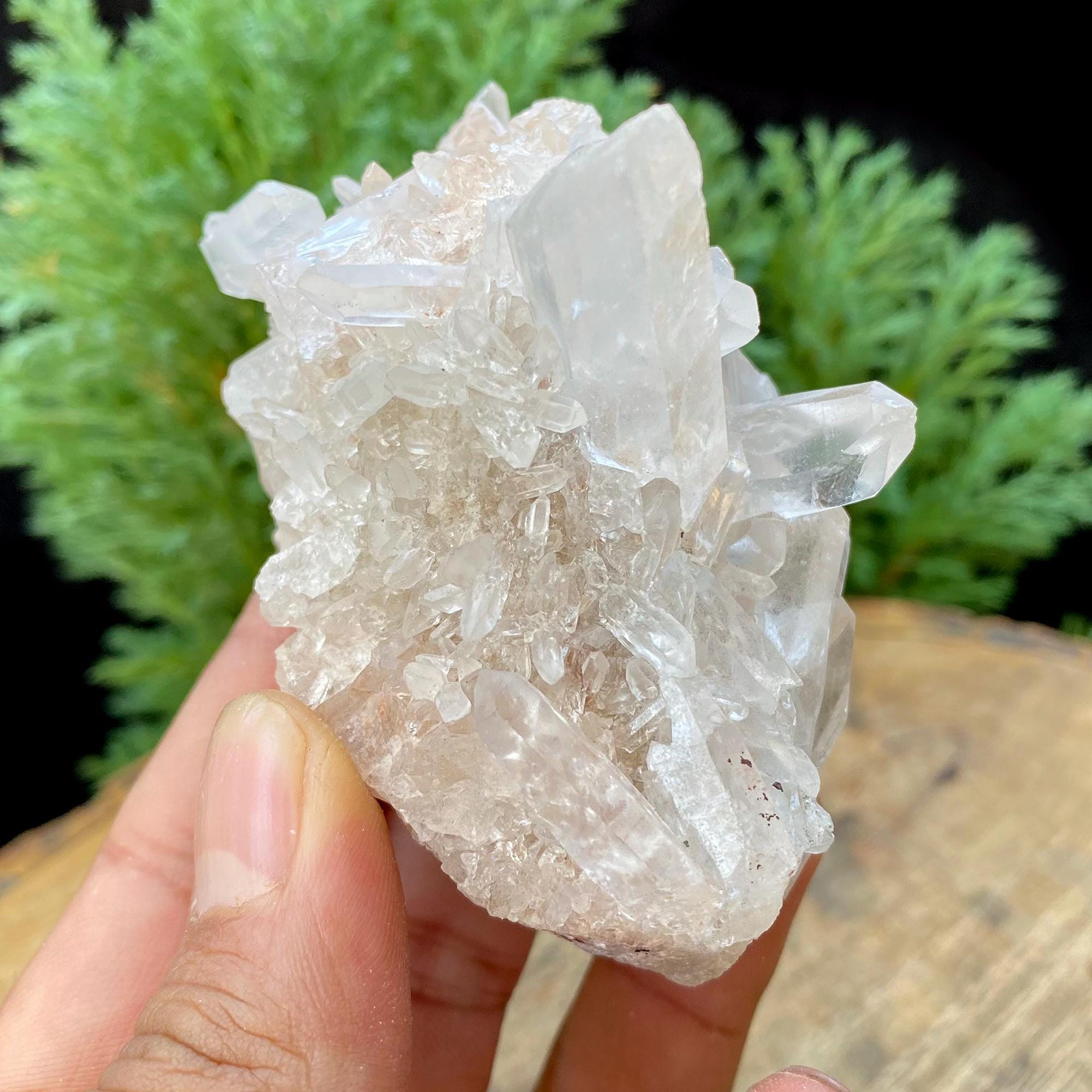 Himalayan Quartz Specimen: White & Pink Healing Crystal 395gm