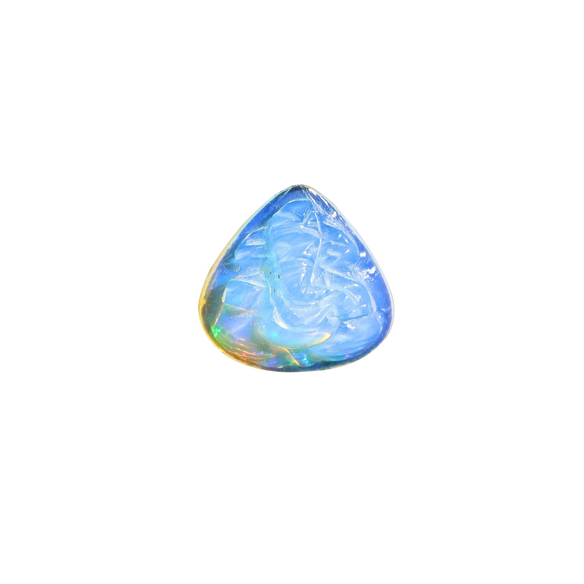 5 Carat Opal Ganesha Carving: Handmade Hindu God Figurine