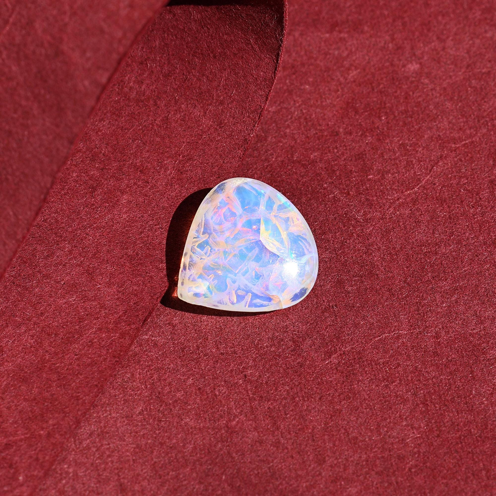 Welo Opal Carving: Hand Carved Ganesha Pendant Gemstone (6.60 Carat)