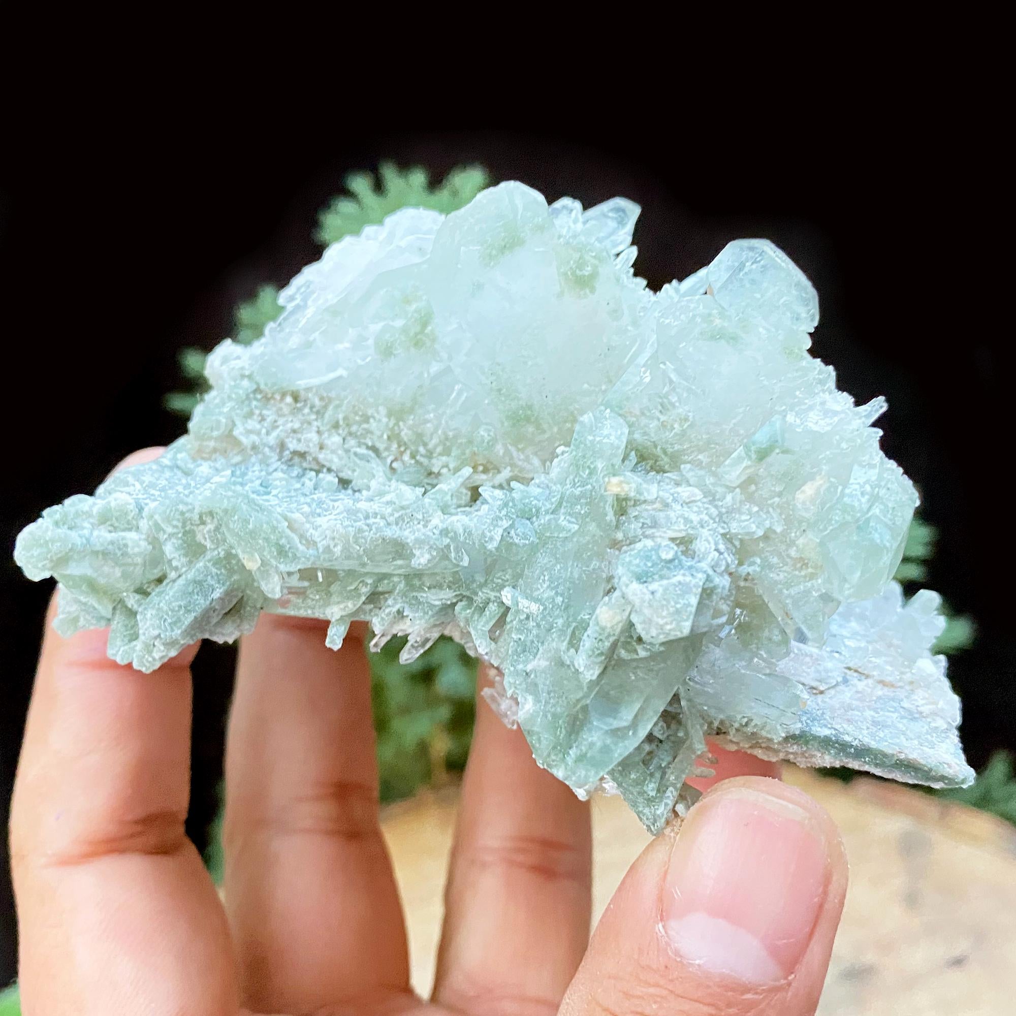 365gm Green Phantom Himalayan Quartz - Sacred Phantom Quartz - Spiritual Healing Quartz, Chakra Healing Stone, Mineral Specimen GPQ-607