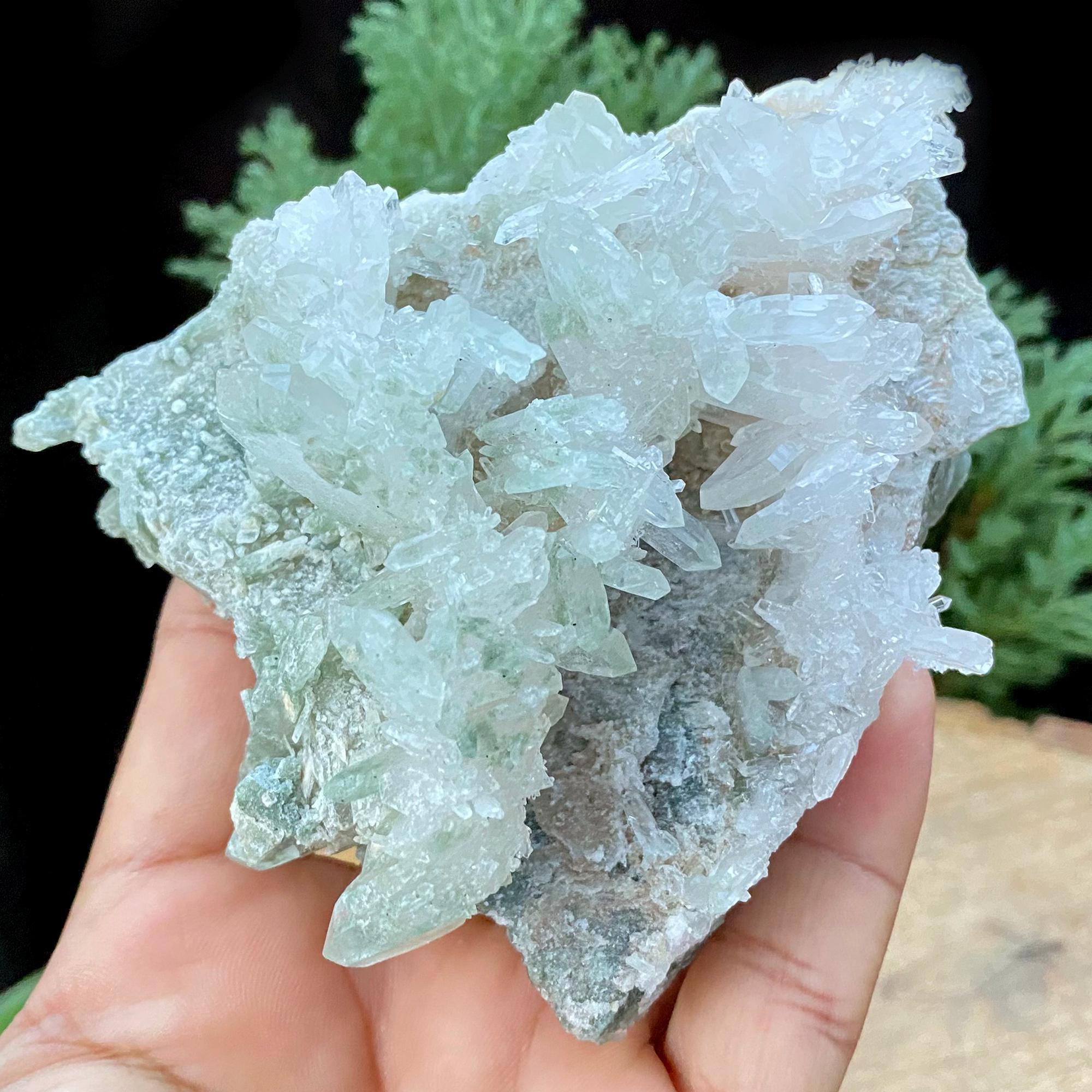 365gm Green Phantom Himalayan Quartz - Sacred Phantom Quartz - Spiritual Healing Quartz, Chakra Healing Stone, Mineral Specimen GPQ-607