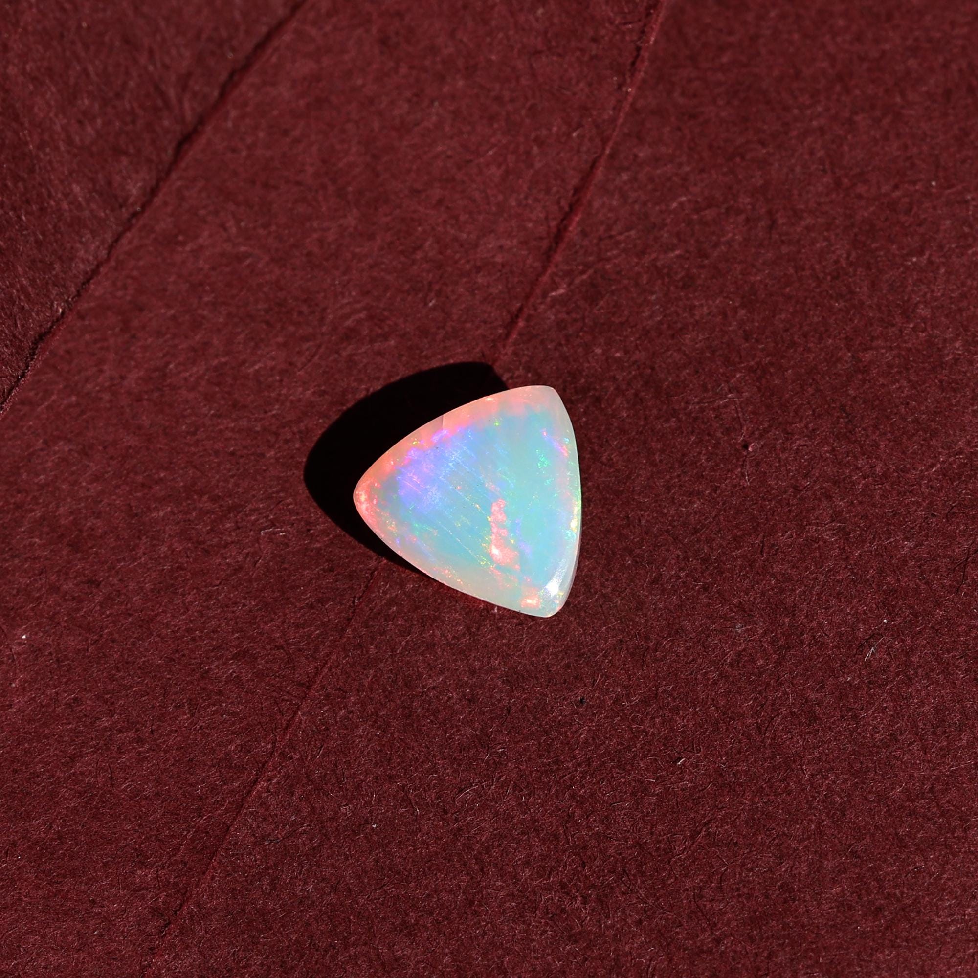 Natural White Ethiopian Opal Gemstone  1.20cts October Birthstone  Flashy Fire Opal for Jewelry Making