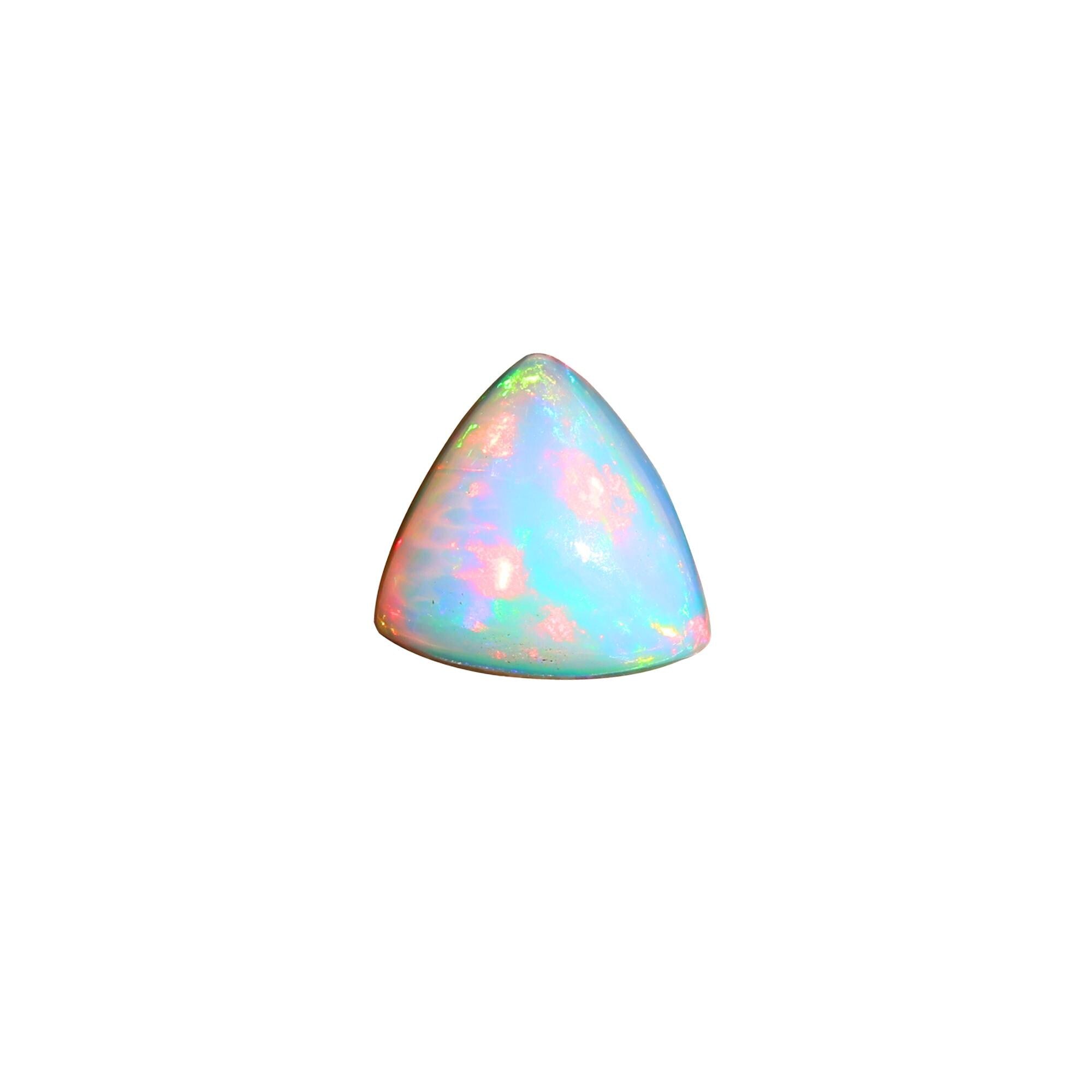 Natural White Ethiopian Opal Gemstone  1.20cts October Birthstone  Flashy Fire Opal for Jewelry Making
