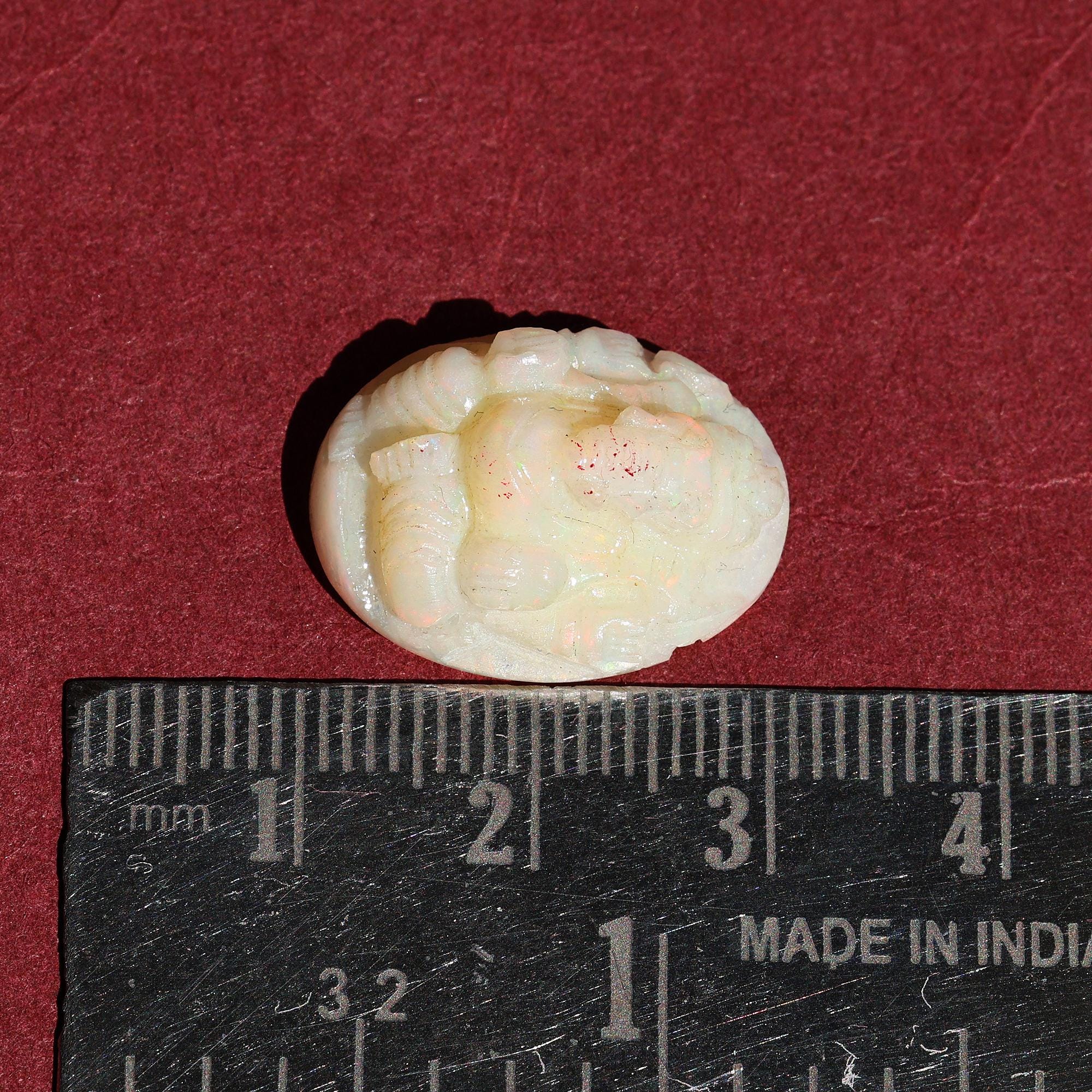 Opal Ganesha Statue: Hand-Carved Ethiopian Opal Hindu Deity