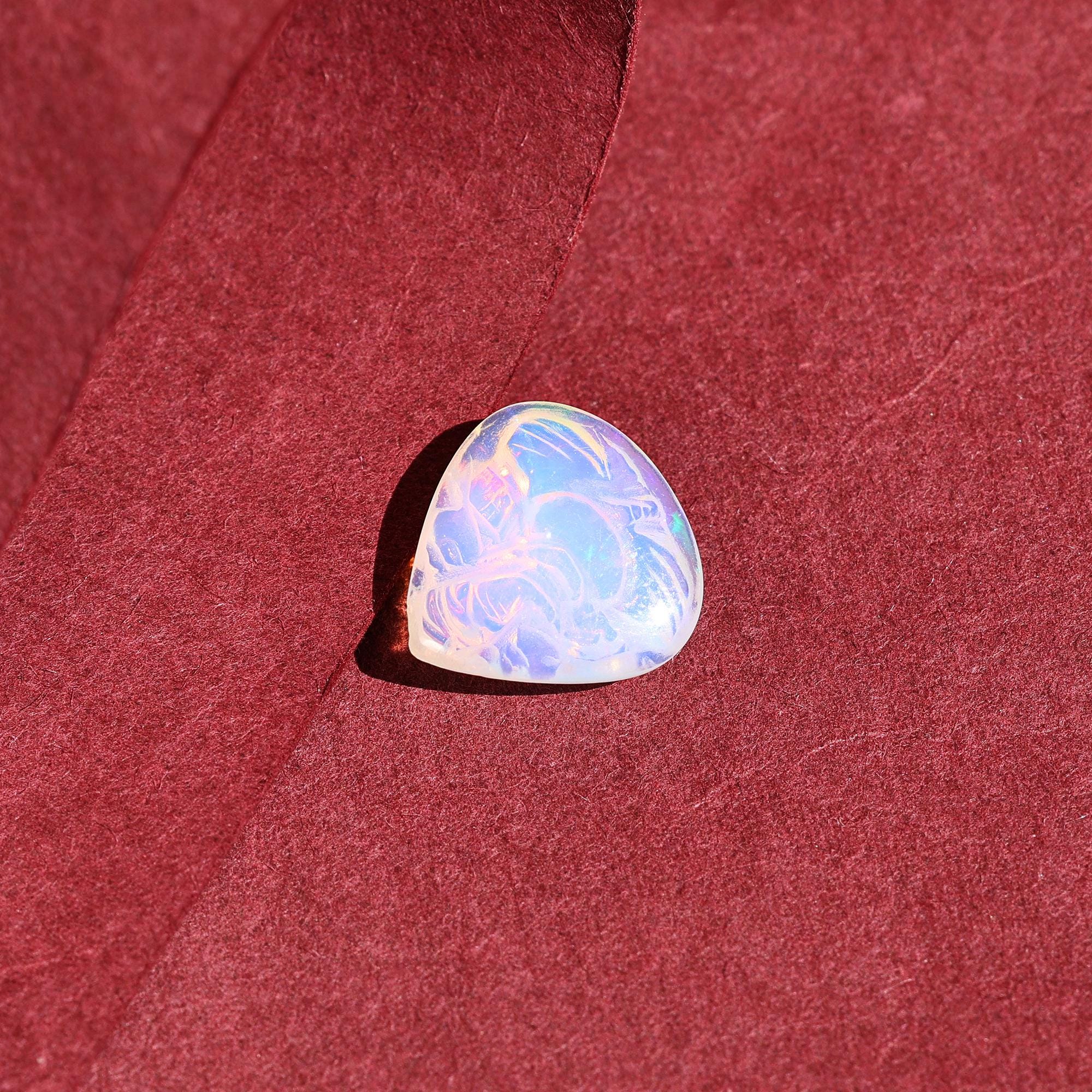 5 Carat Opal Ganesha Carving: Handmade Hindu God Figurine