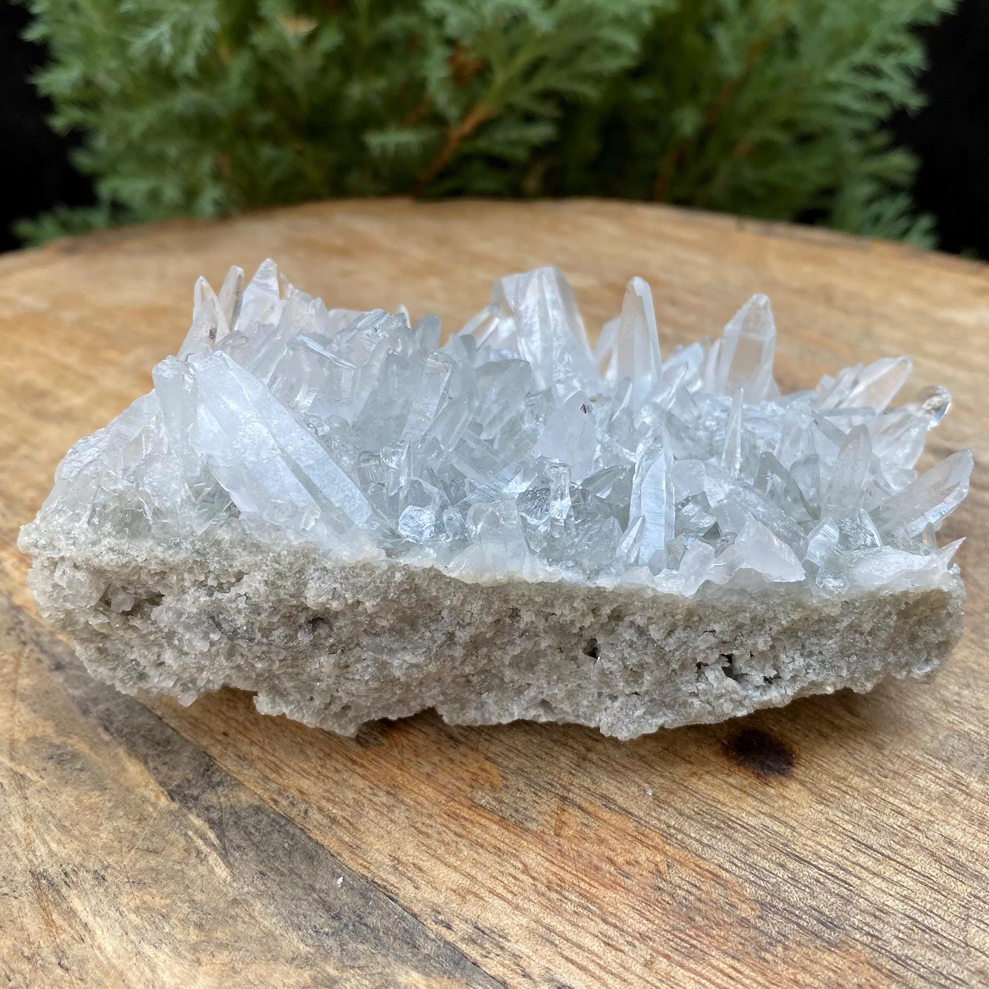 275gm Natural Pointed Pencils Green Phantom Quartz, Clear Quartz Cluster, Pointed Crystal Cluster Mineral Healing Specimen Rough GPQ-647