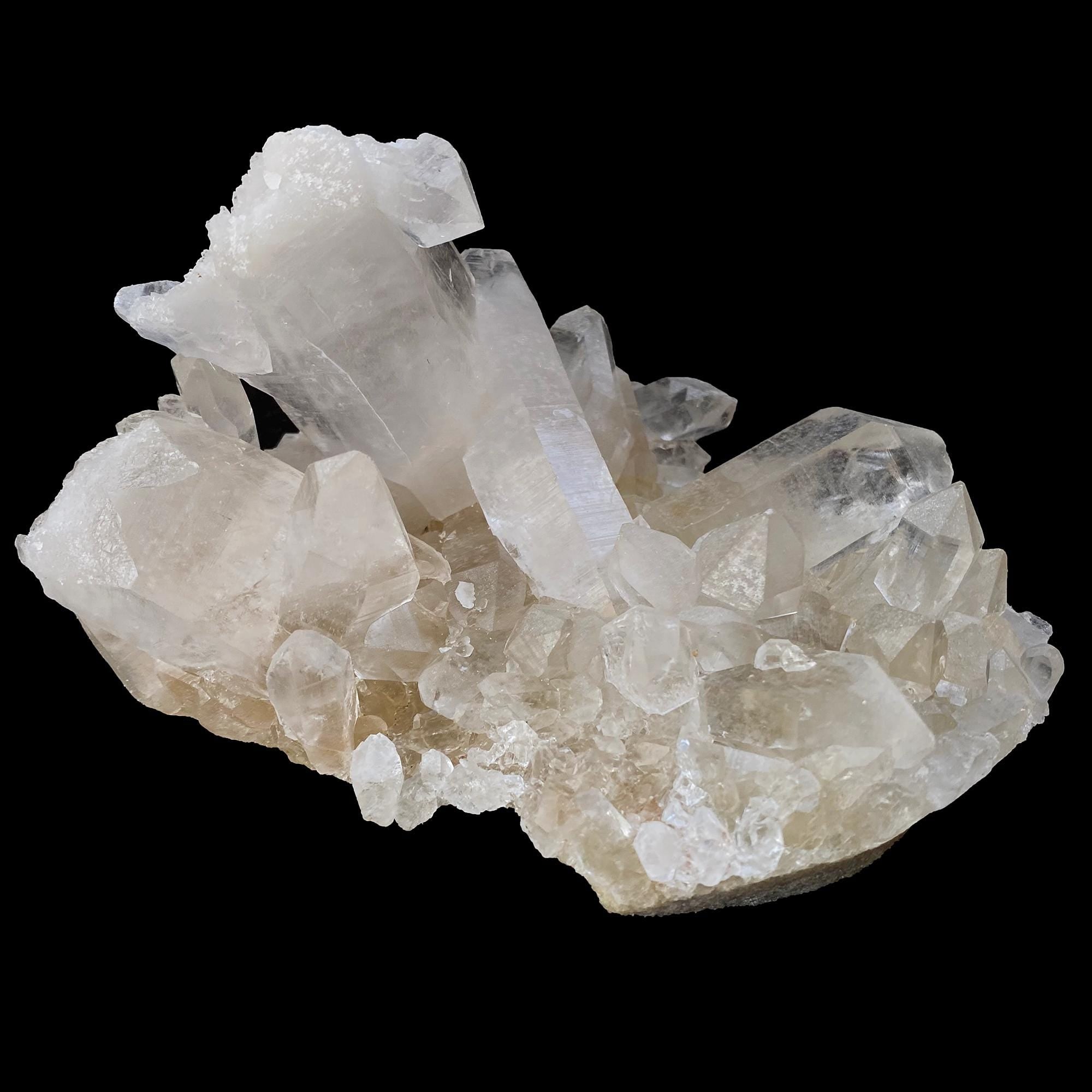 Golden Healer Quartz Cluster: 640gm Manikaran Healing Crystal
