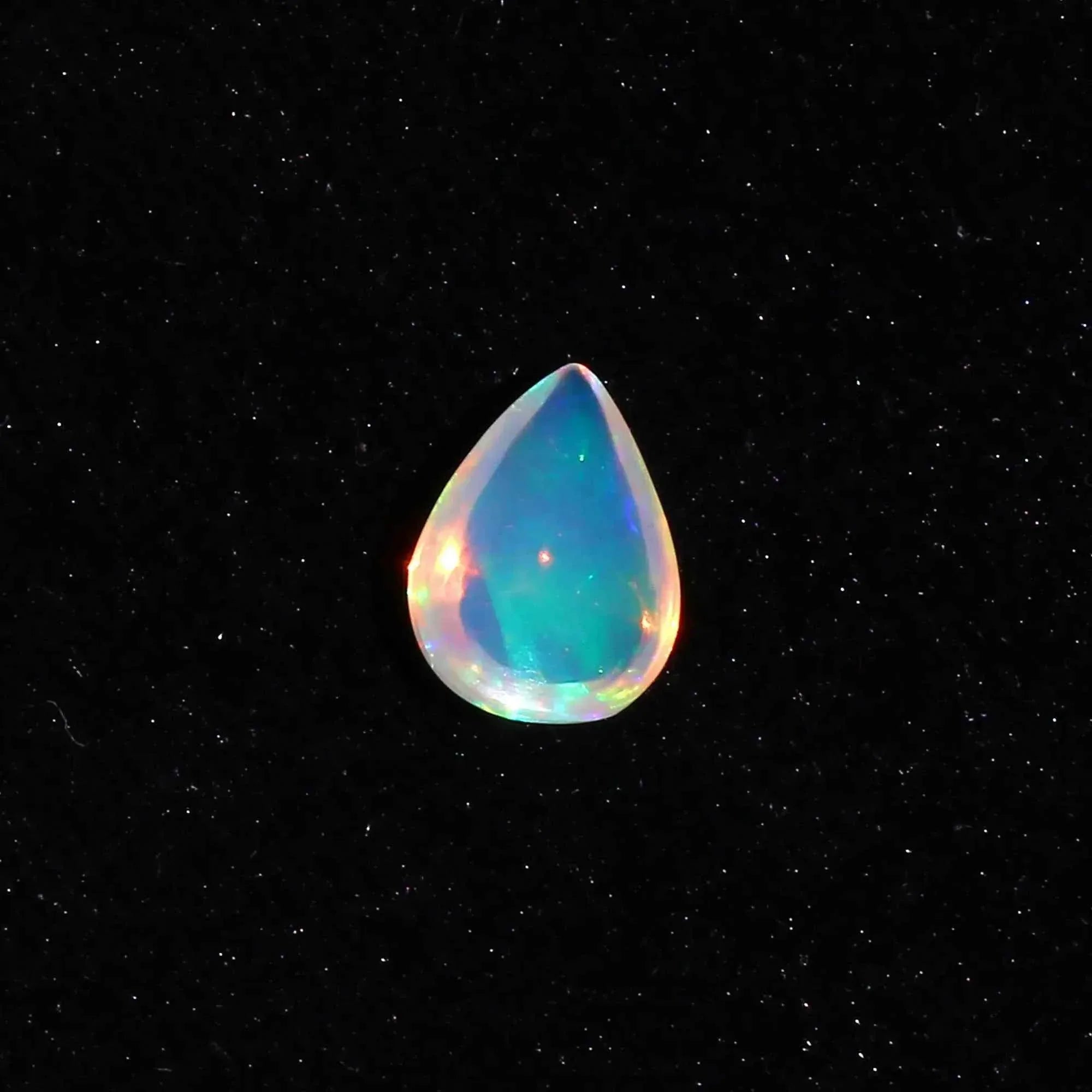 Ethiopian Opal Cabochon - 1.5 ct Pear-Shaped October Birthstone Gemstone loose gemstones