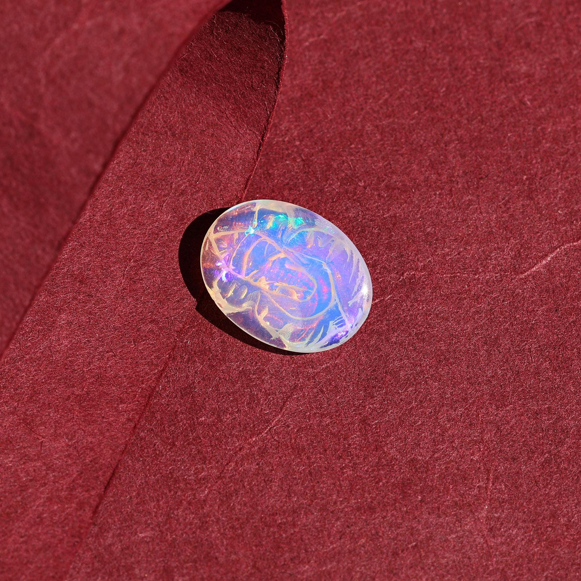 Opal Lord Ganesha Carving: 4.50 Carat Crystal Sculpture