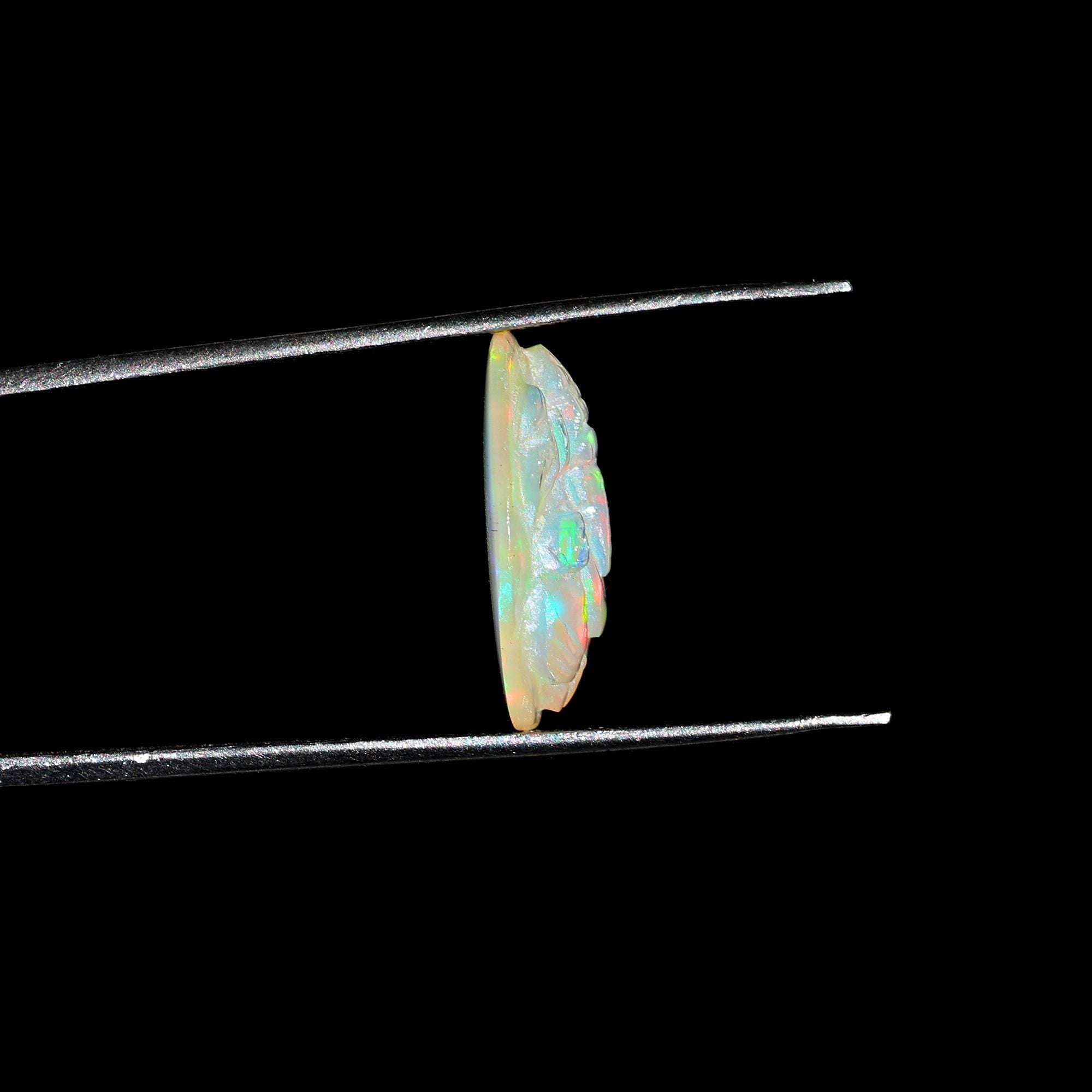 5 Carat Opal Ganesha Statue: Hand Carved Ethiopian Opal