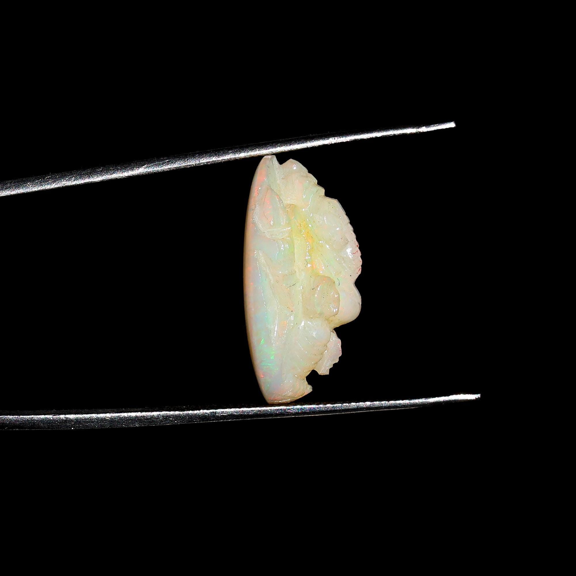 Opal Ganesha Statue: Hand-Carved Ethiopian Opal Hindu Deity