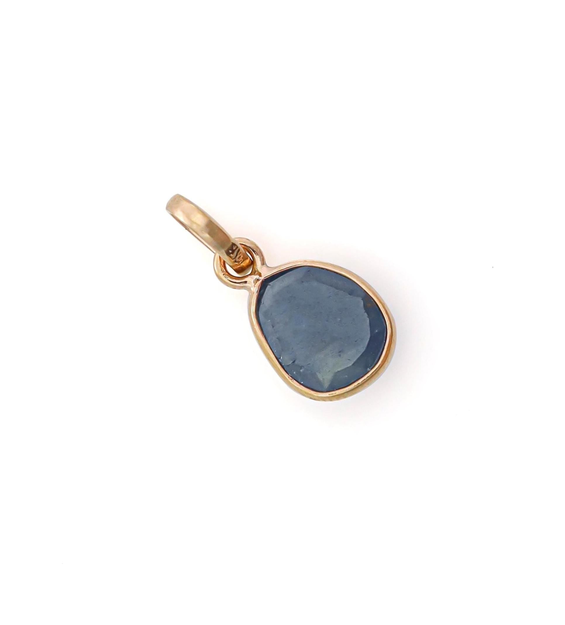 Minimalist Blue Sapphire Pendant: Sterling Silver Gemstone Jewelry