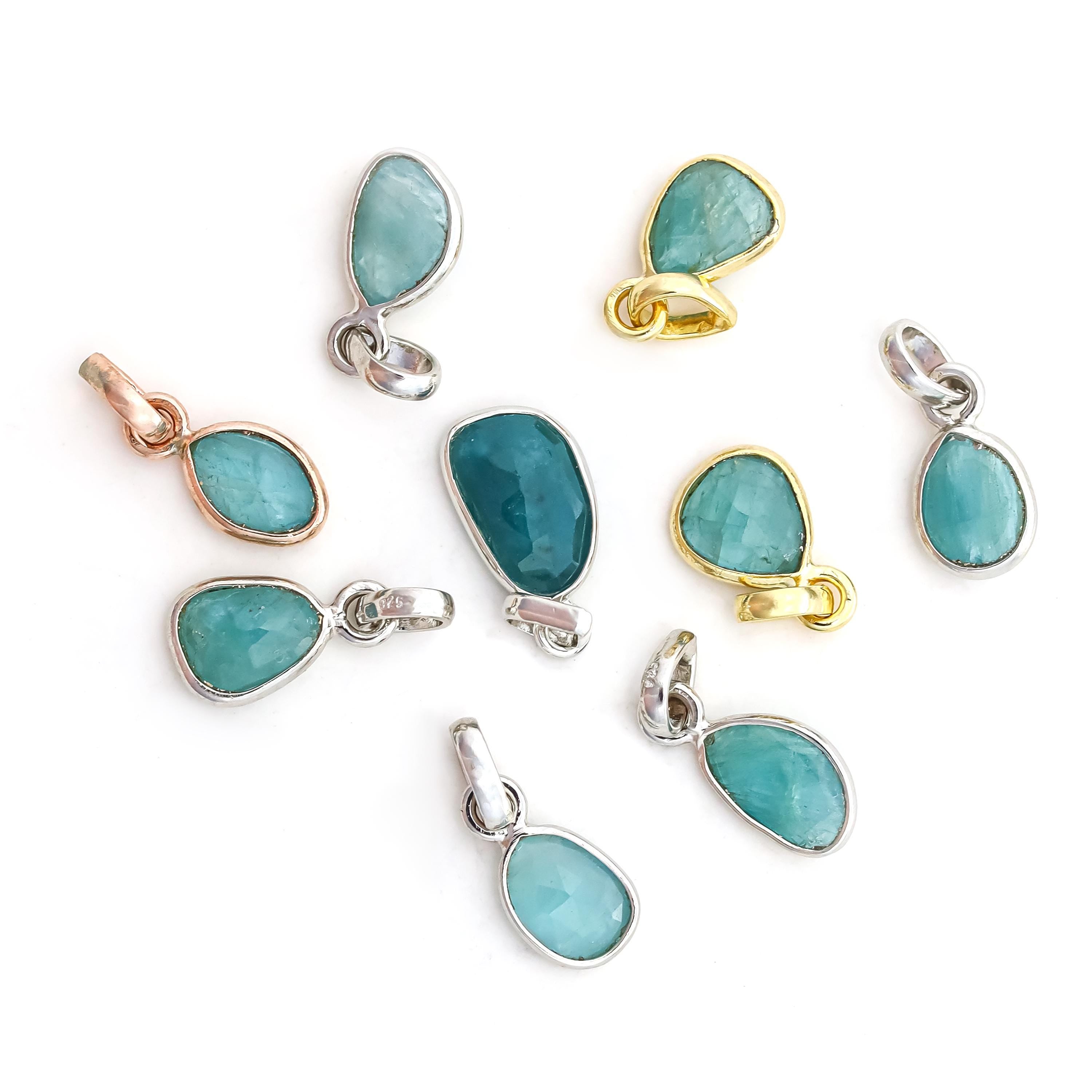 Natural Grandidierite Pendant: Rose Cut 925 Sterling Silver Jewelry