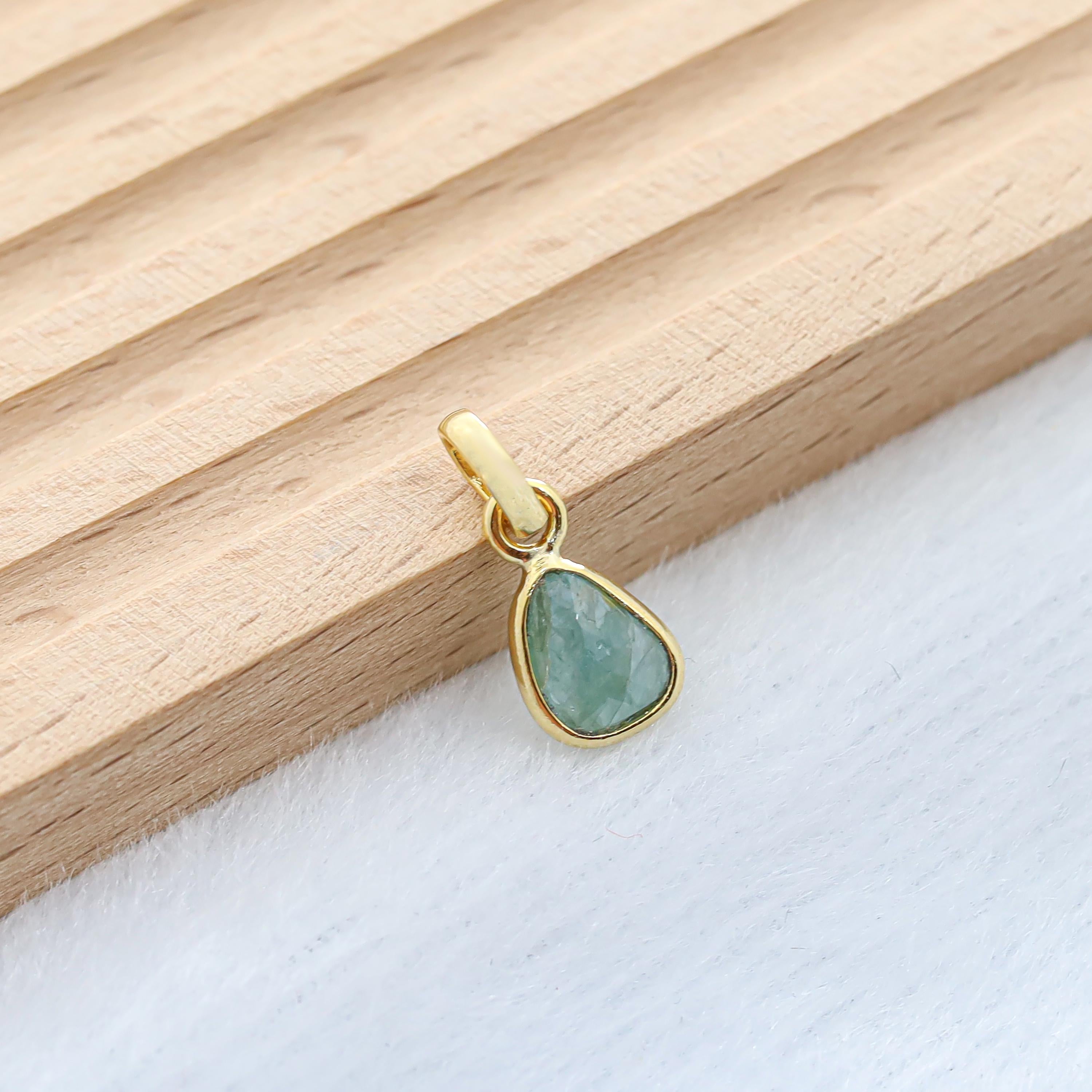 Natural Grandidierite Pendant: Rose Cut 925 Sterling Silver Jewelry