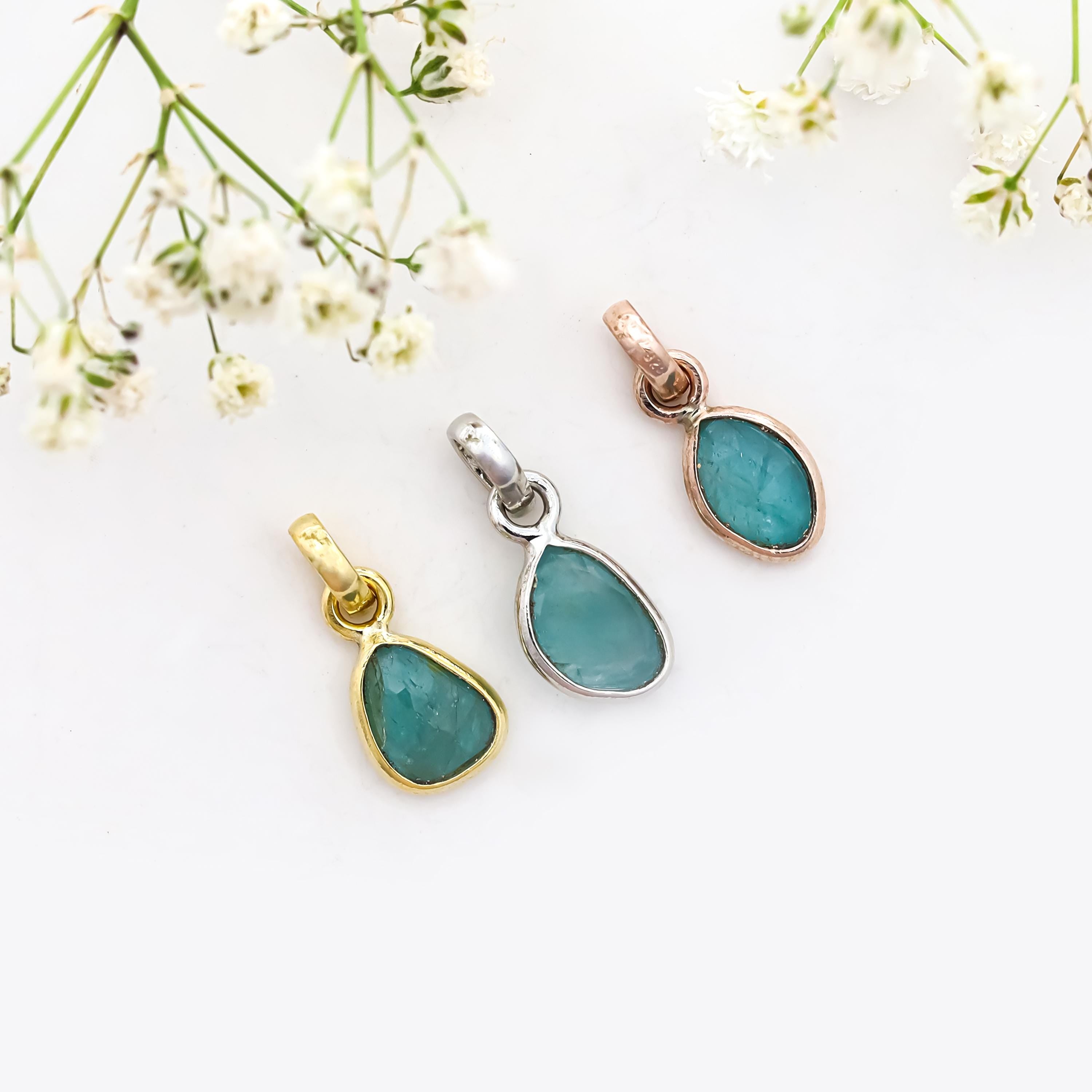 Natural Grandidierite Pendant: Rose Cut 925 Sterling Silver Jewelry