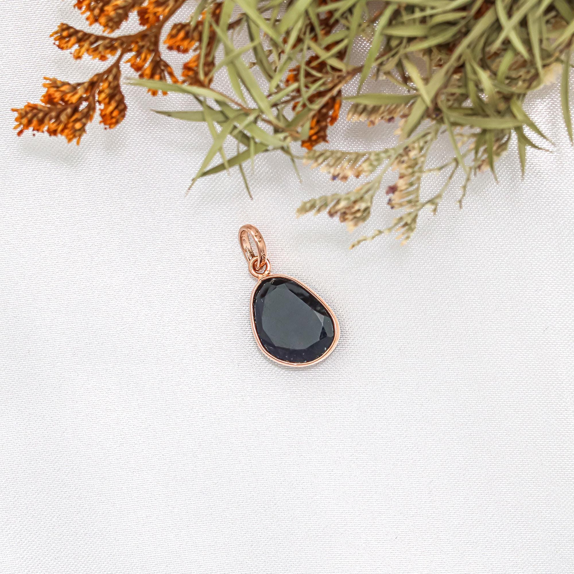 Labradorite Pendant: Rose Cut Sterling Silver Gemstone Jewelry