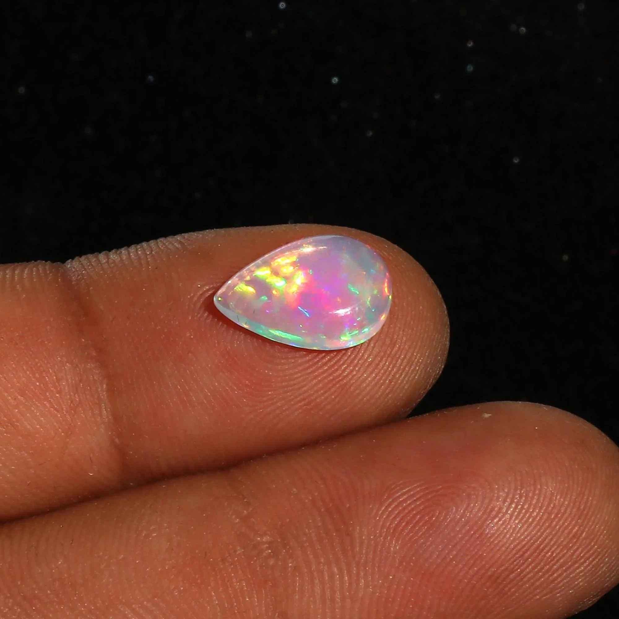 Ethiopian Welo Opal Pear Shape Gemstone 1.7 ct Stunning Jewelry Stone loose gemstones