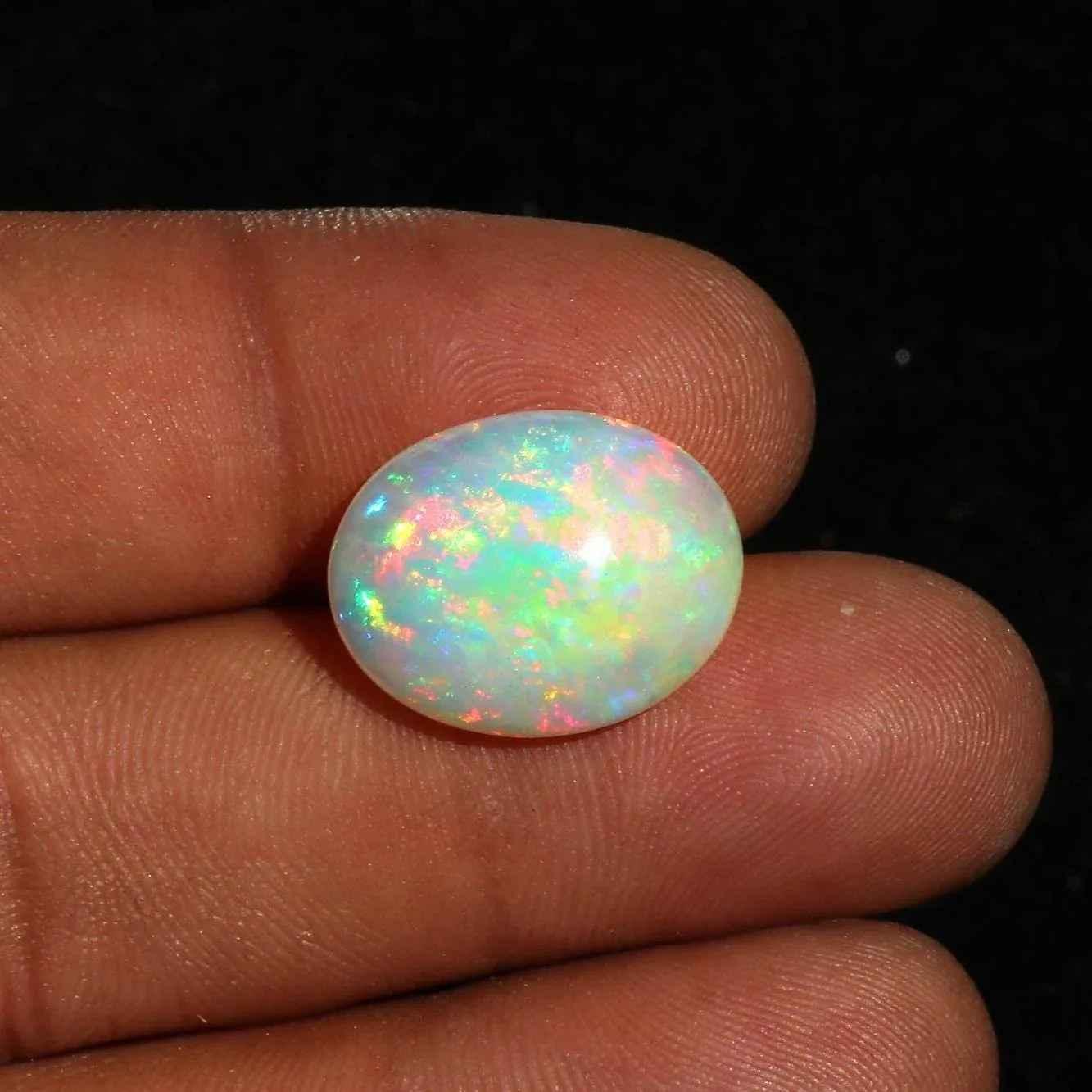 Ethiopian Welo Opal Gemstone - Rare 10.3 ct Oval Cabochon loose gemstones