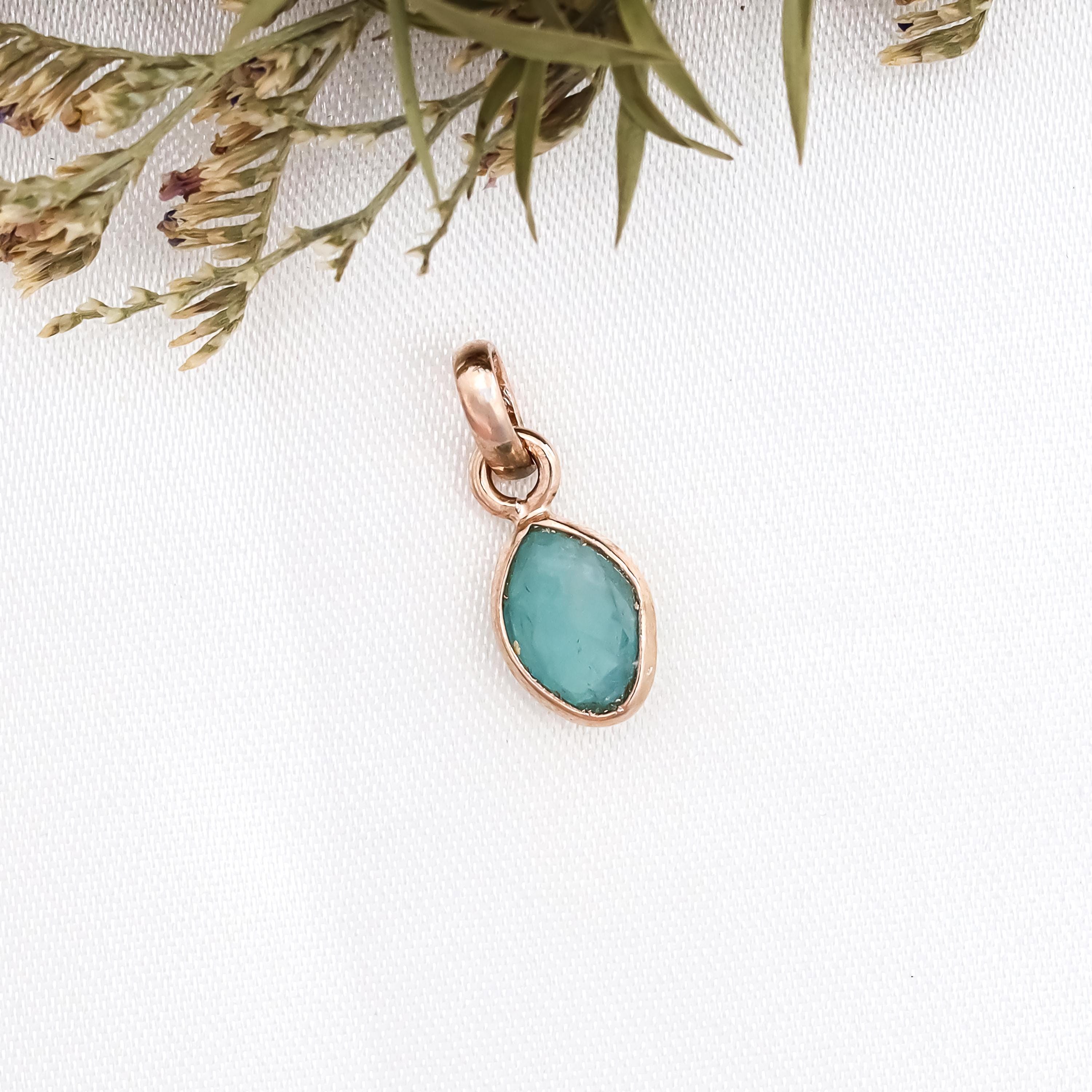 Natural Grandidierite Pendant: Rose Cut 925 Sterling Silver Jewelry